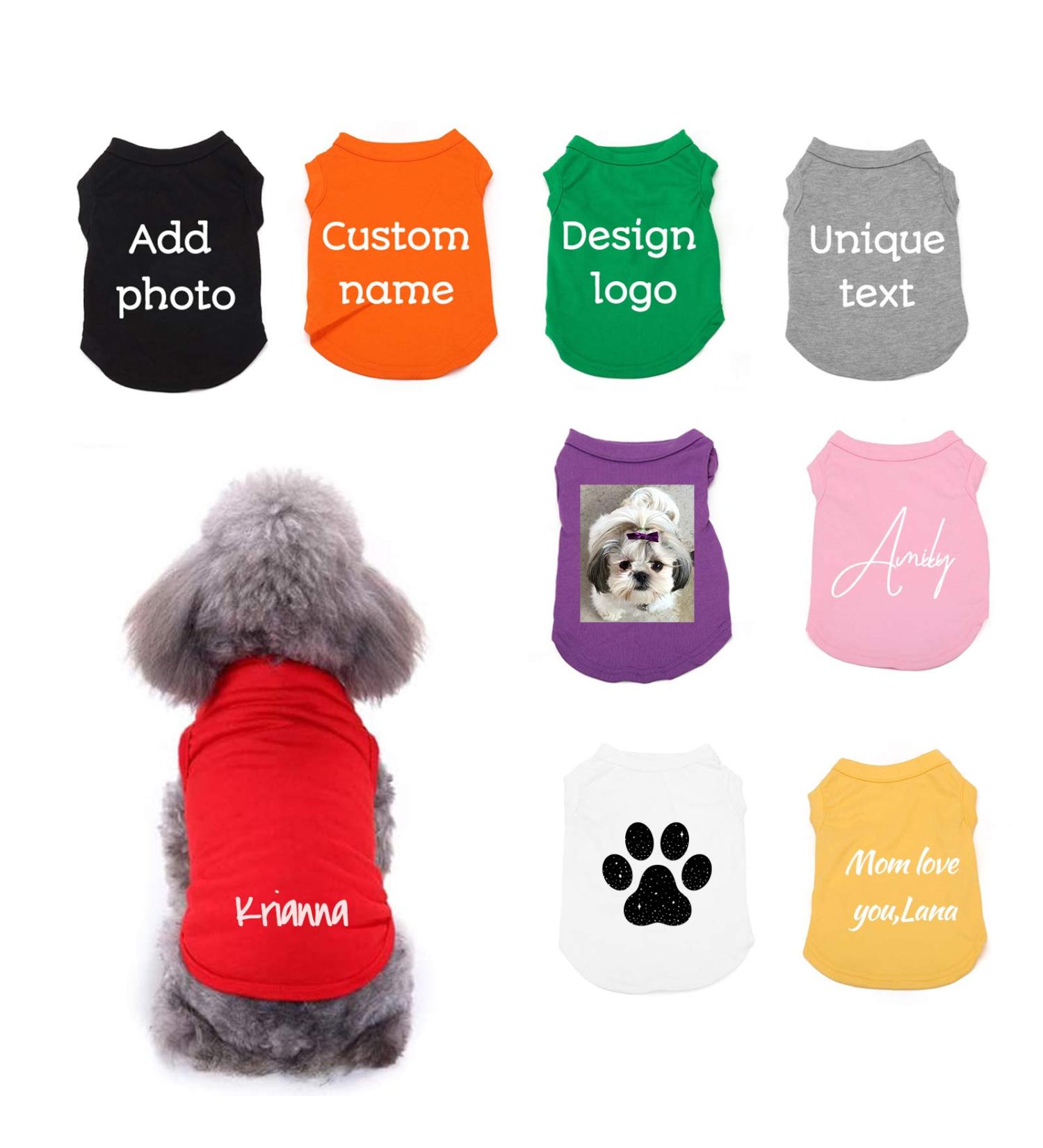 Custom Personalized Dog Shirts - Unique Pet Clothing for Dogs & Cats with Name/Photo/Logo - Buy Online on GoSupps.com