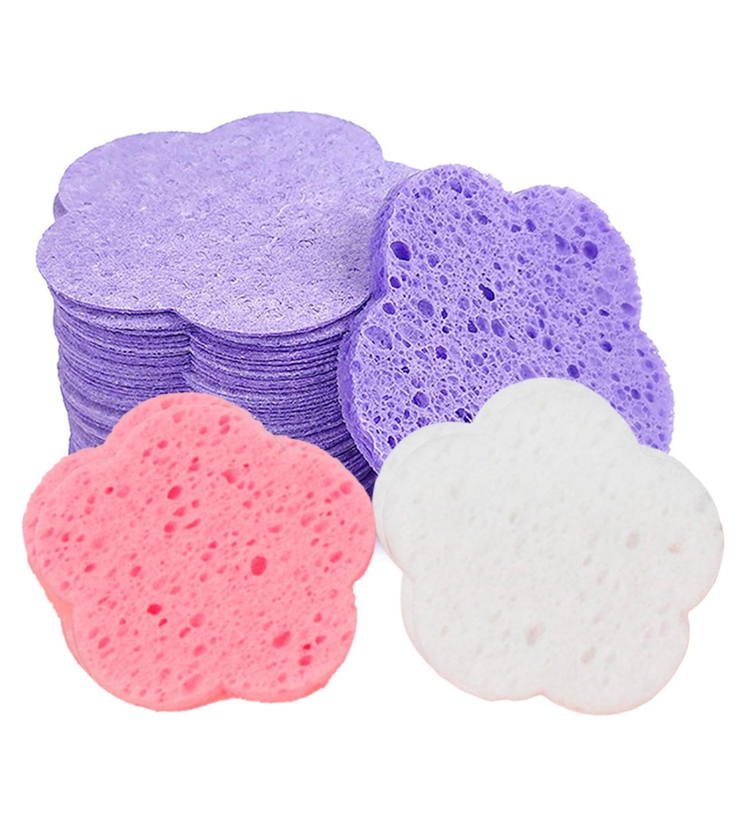 Facial Cleansing Sponges | Soft Facial Cleansing Sponges for Girls Skin-Friendly Facial Cleansing Pads Soft Makeup Remover Pads for Travel - Buy Online on GoSupps.com