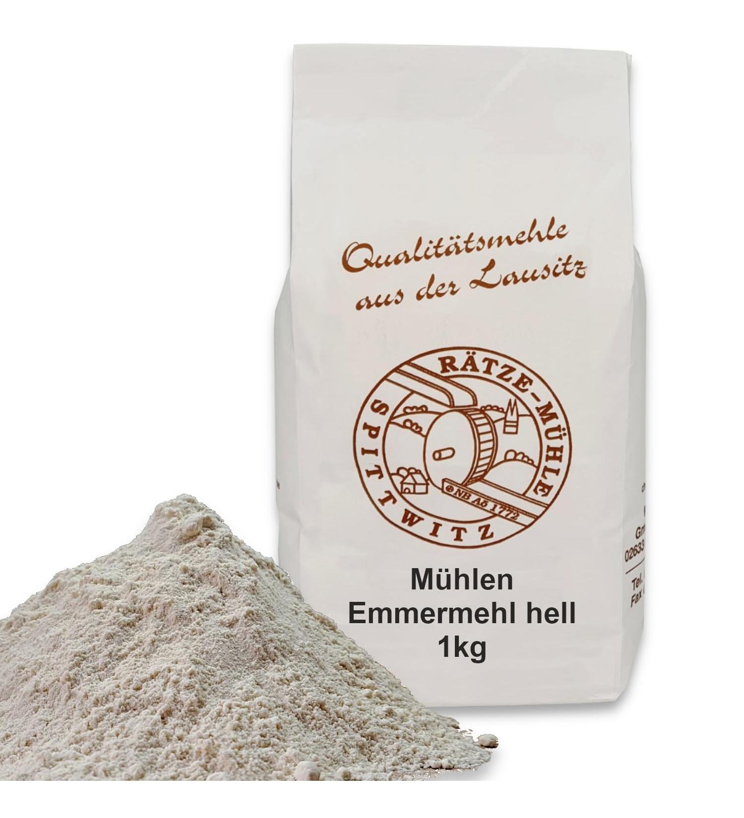 Mills Emmer Flour Light 1000g - Fresh from R tze Mill | 100% Regional & Natural Quality - Buy Online on GoSupps.com