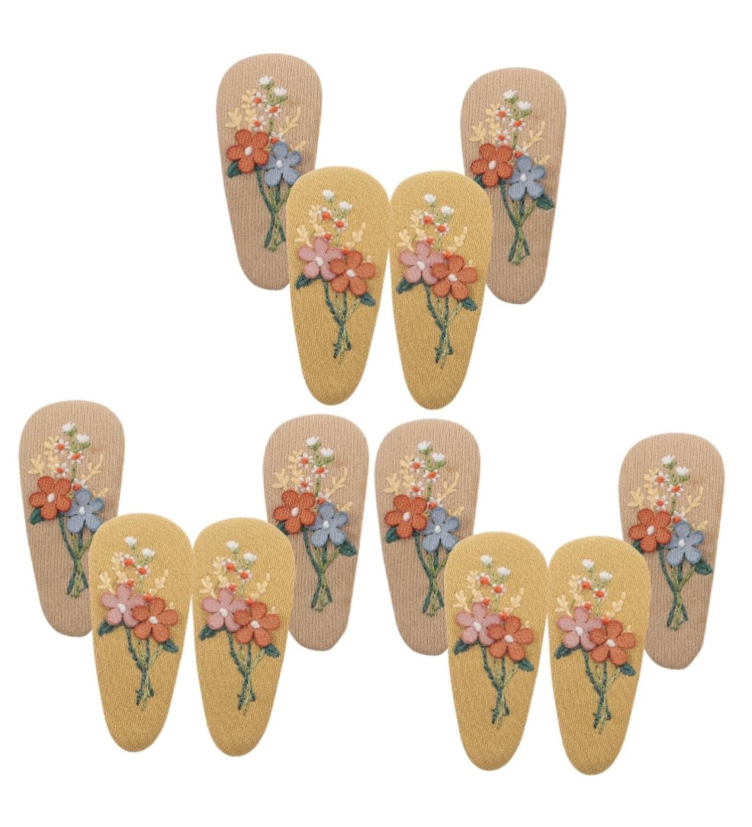 minkissy 6 Pairs hairpin vintage hair accessories kids hair clips barrettes for girls fabric hair clip rustic headband vintage snap bang hair clips for toddler girls cloth issue card child - Buy Online on GoSupps.com