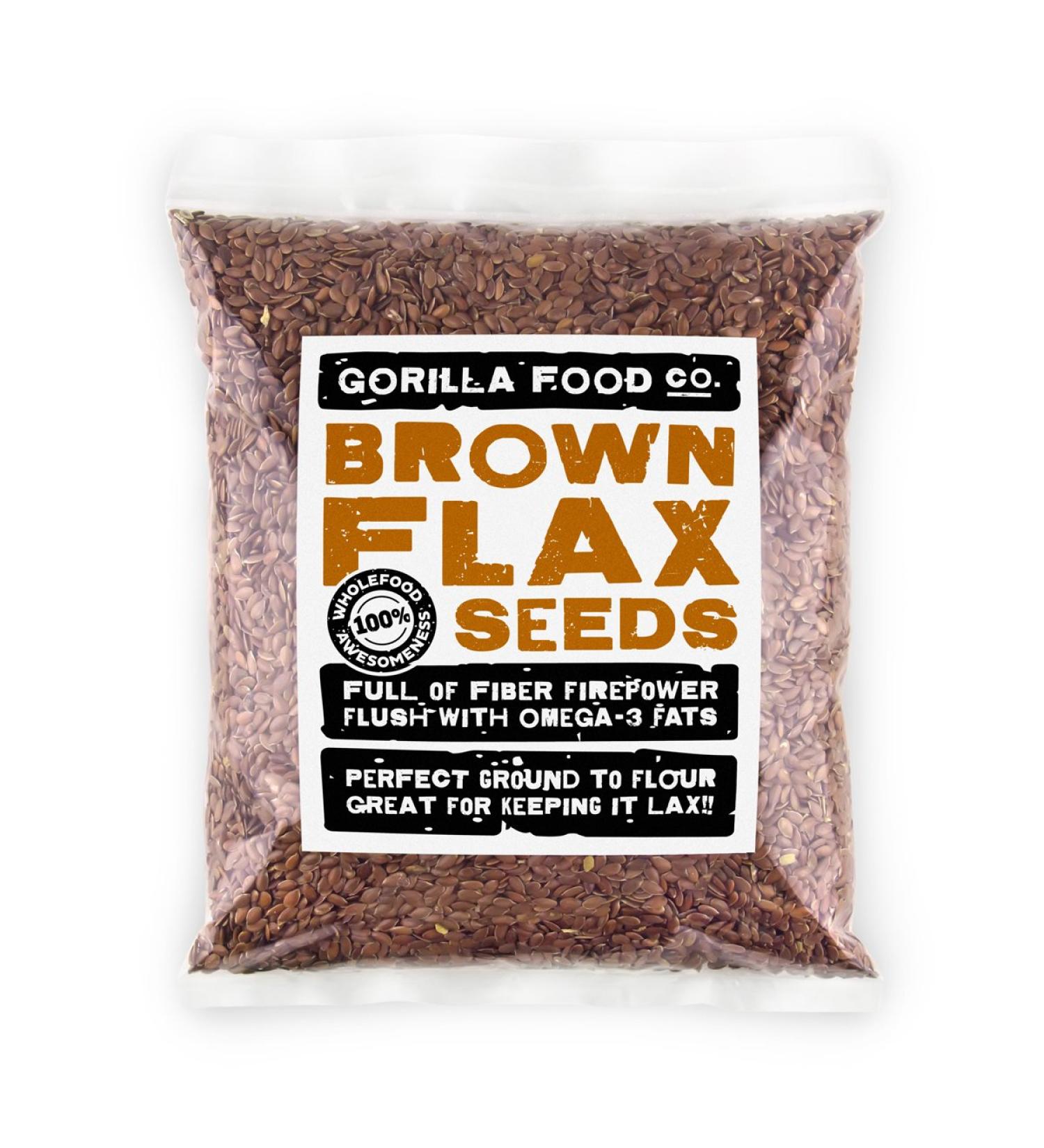 Gorilla Food Co. Brown Flax Seeds (Linseeds) - 200g - Buy Online on GoSupps.com