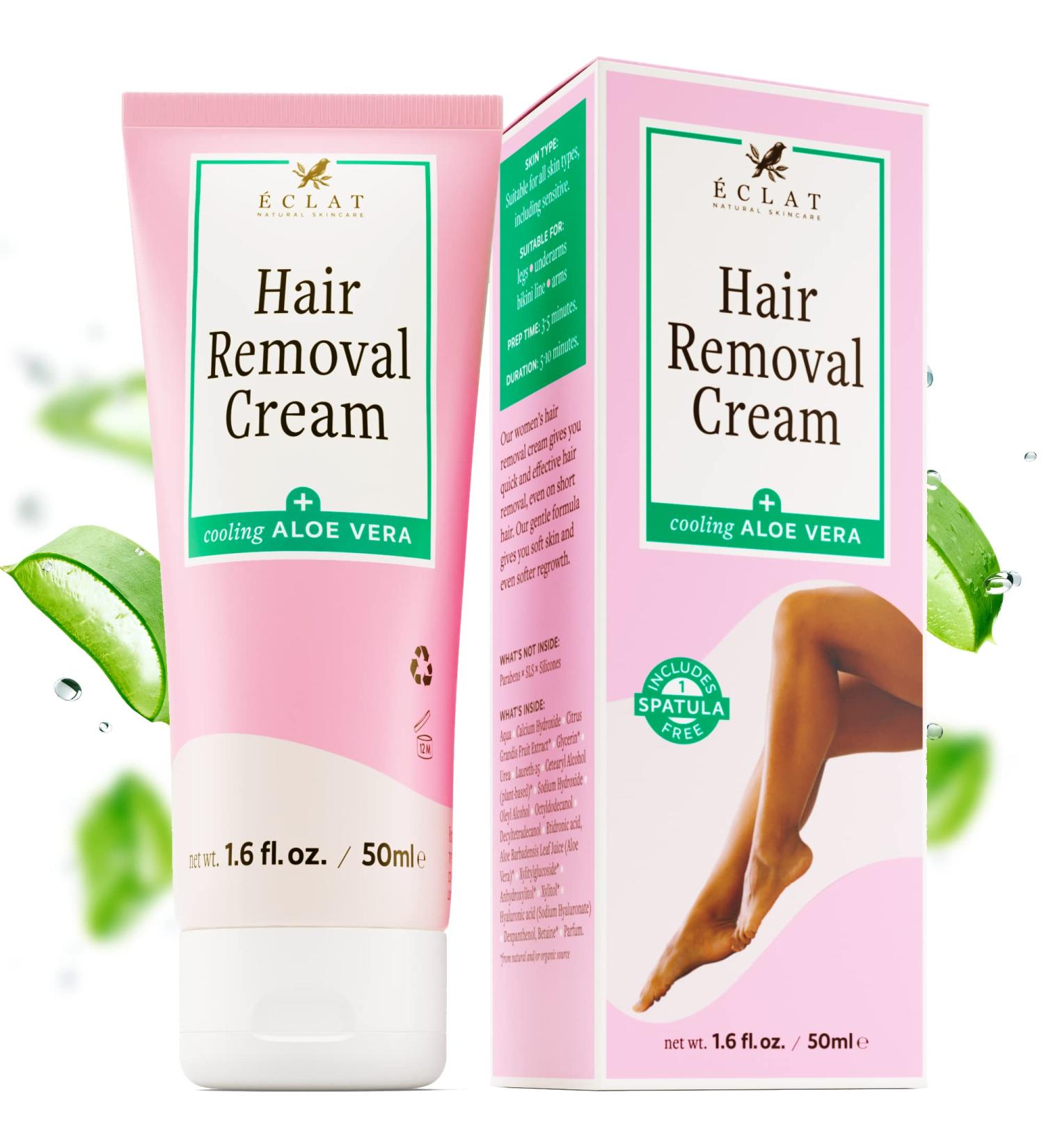 Bikini Hair Removal Cream with Aloe Vera - Gentle & Sulphate-Free Shaving Cream for Women - Buy Online on GoSupps.com