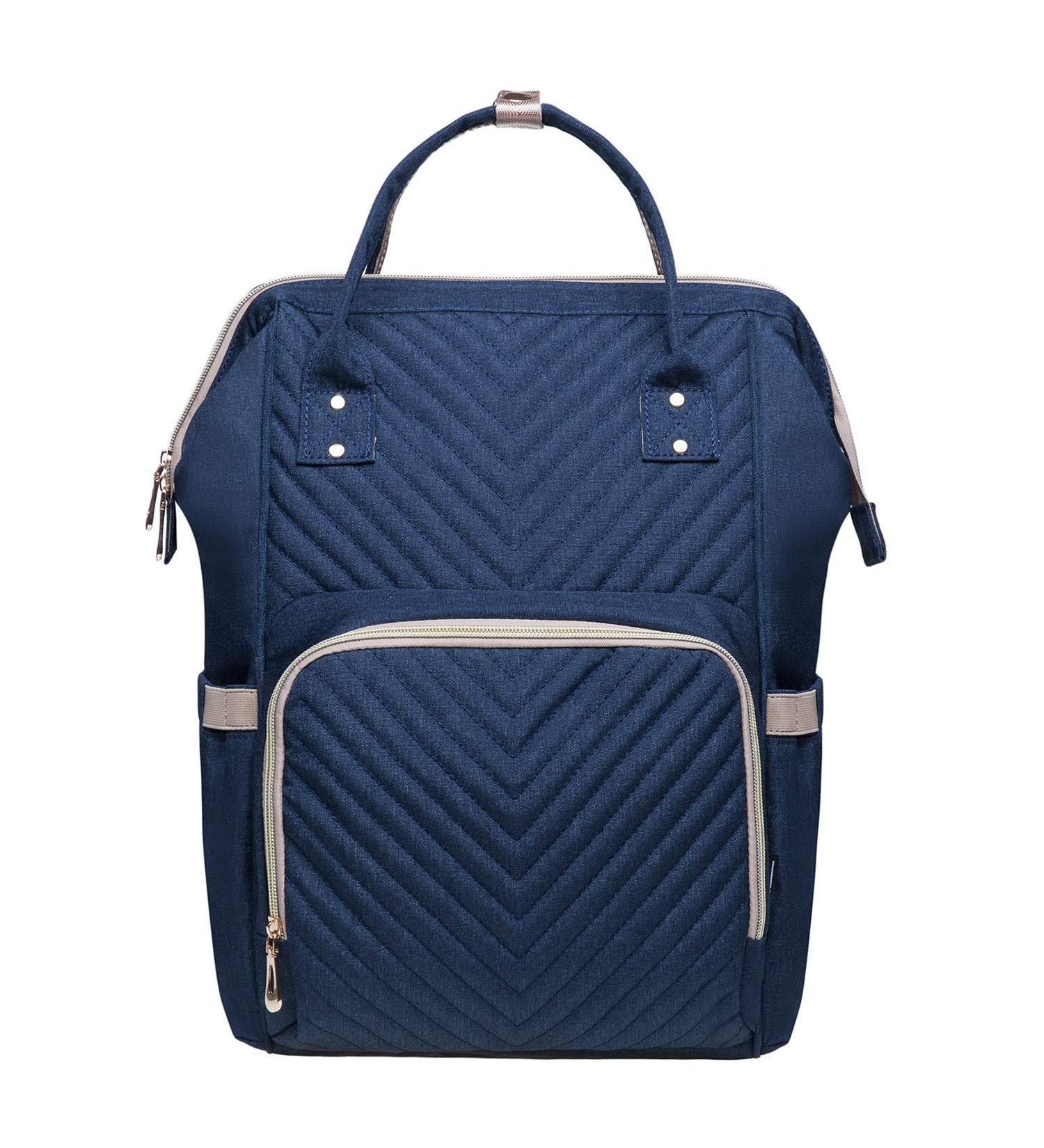Buy Caucko Baby Diaper Bag | Multifunctional Nylon Travel Backpack with Stroller Hook - Large Capacity & Multiple Compartments (Blue KT01-4) - Buy Online on GoSupps.com