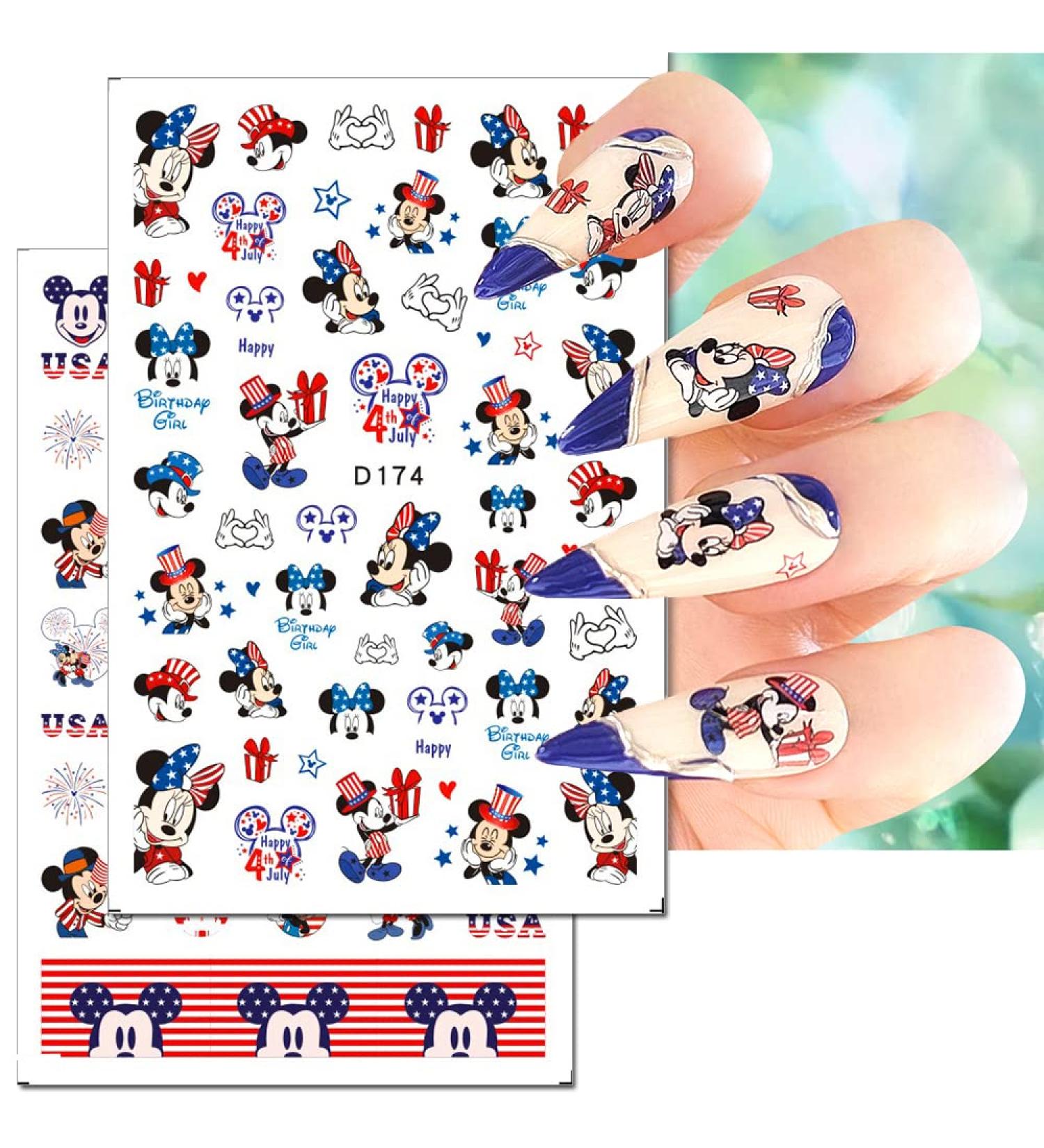 4th of July Nail Art Stickers - Patriotic Independence Day Designs for Acrylic Nails - Buy Online on GoSupps.com