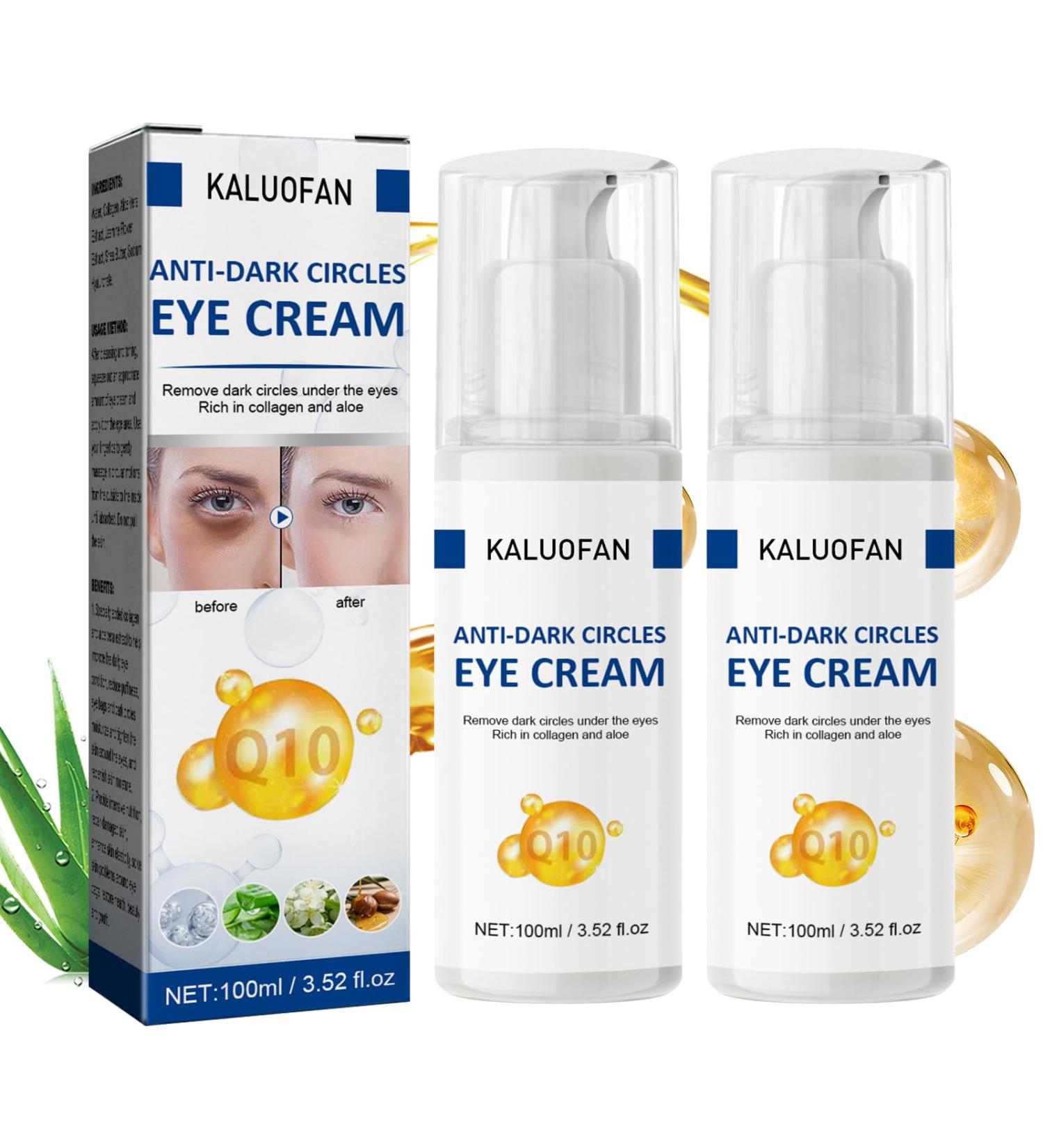 Jasmine Ointment for Dark Circles & Wrinkles - 2PCs Kaluofan Eye Cream with Collagen & Aloe Vera - Buy Online on GoSupps.com