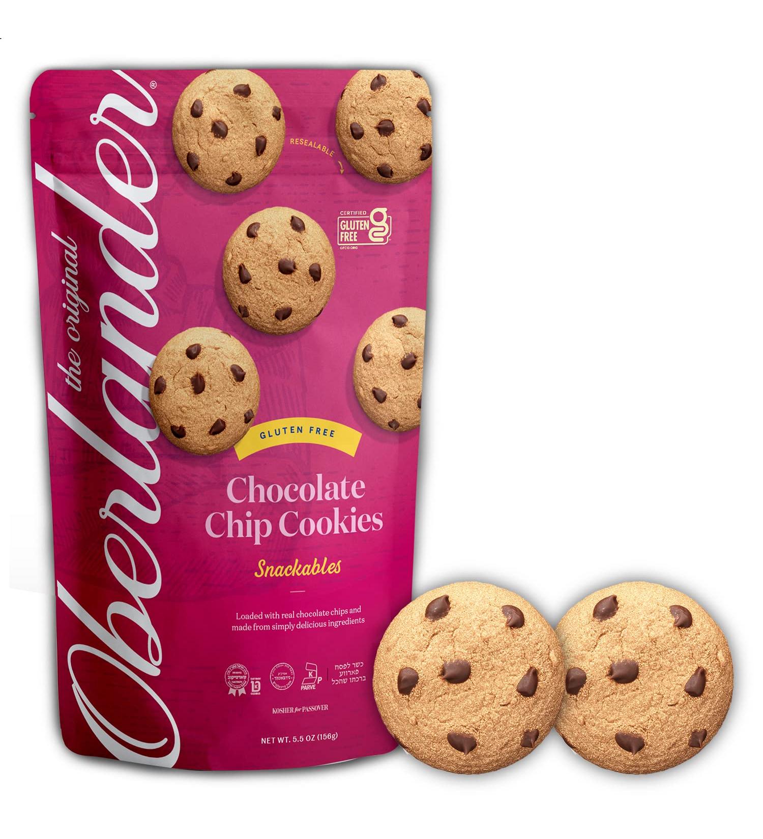 Oberlander Gluten Free Kosher for Passover Chocolate Chip Cookie - Dairy, Soy, and Vegan Friendly - 5.5oz - Buy Online on GoSupps.com