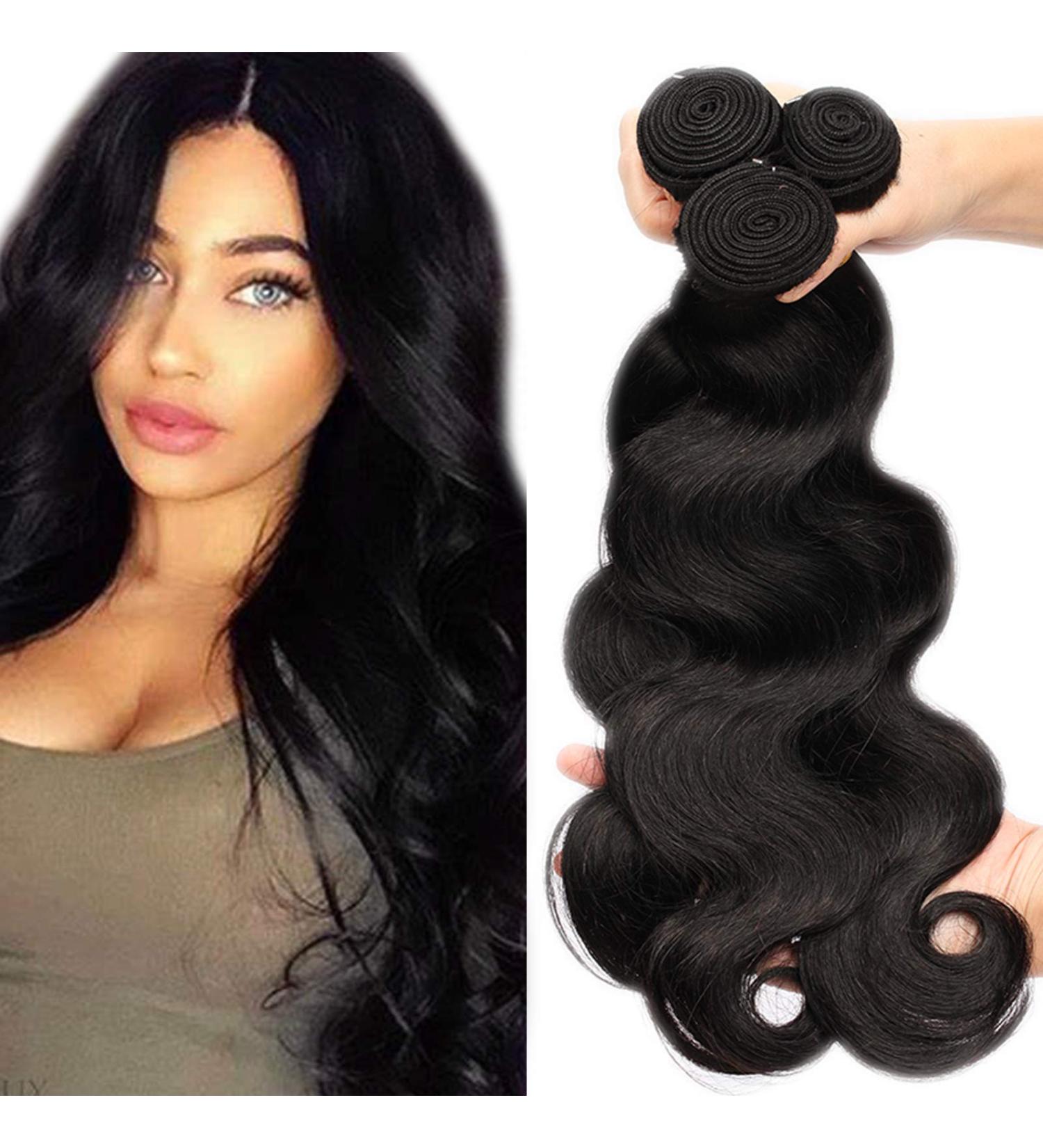 Buy Sego 16 18 20 Bundle - 10A Afro Brazilian Virgin Human Hair - 100% Unprocessed Body Wave Natural Black - Buy Online on GoSupps.com