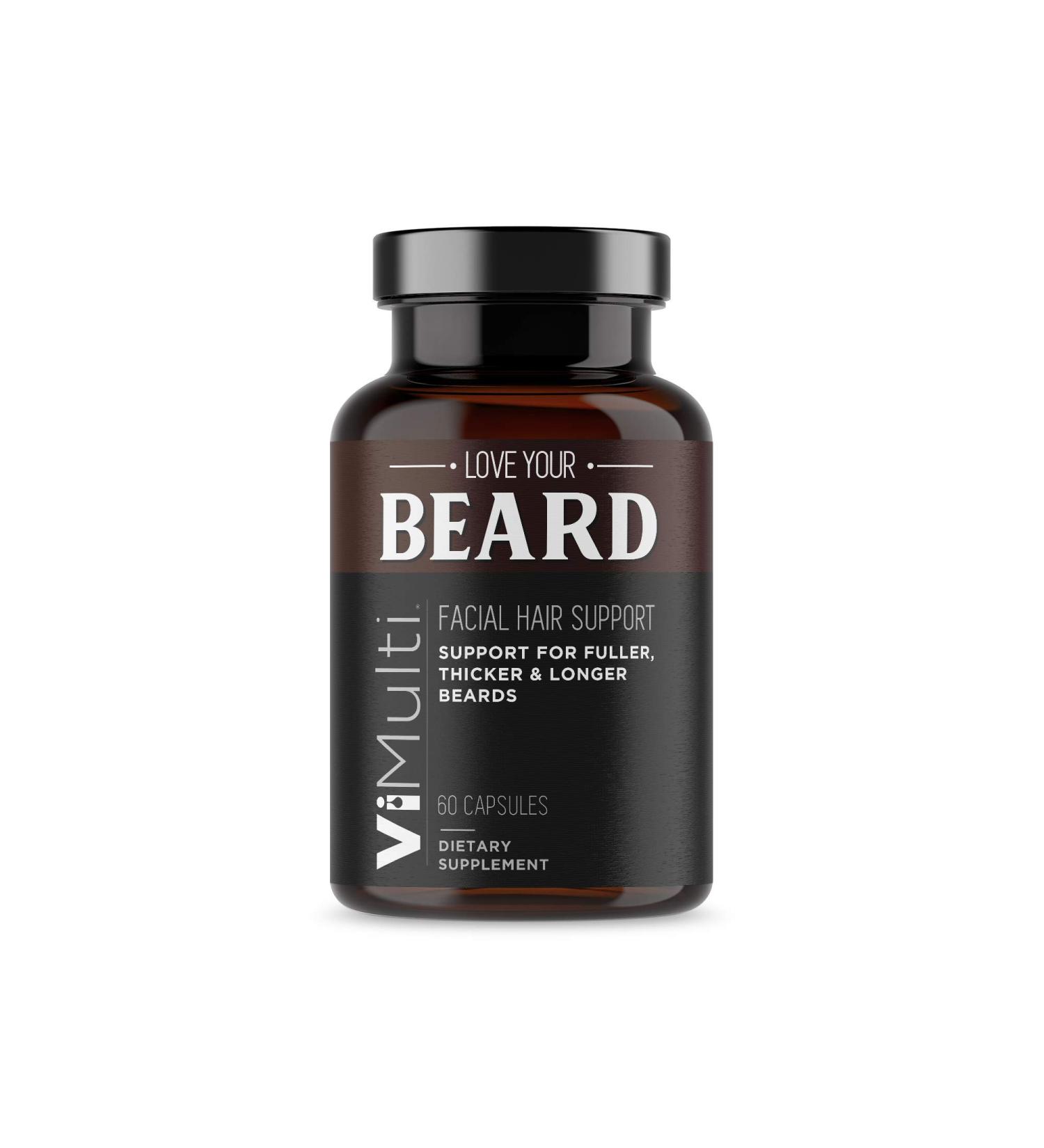 ViMulti Love Your Beard Supplements - Promotes Faster Hair Growth, Thicker Fuller Beard | 29 Hair & Beard Growth Vitamins - Buy Online on GoSupps.com
