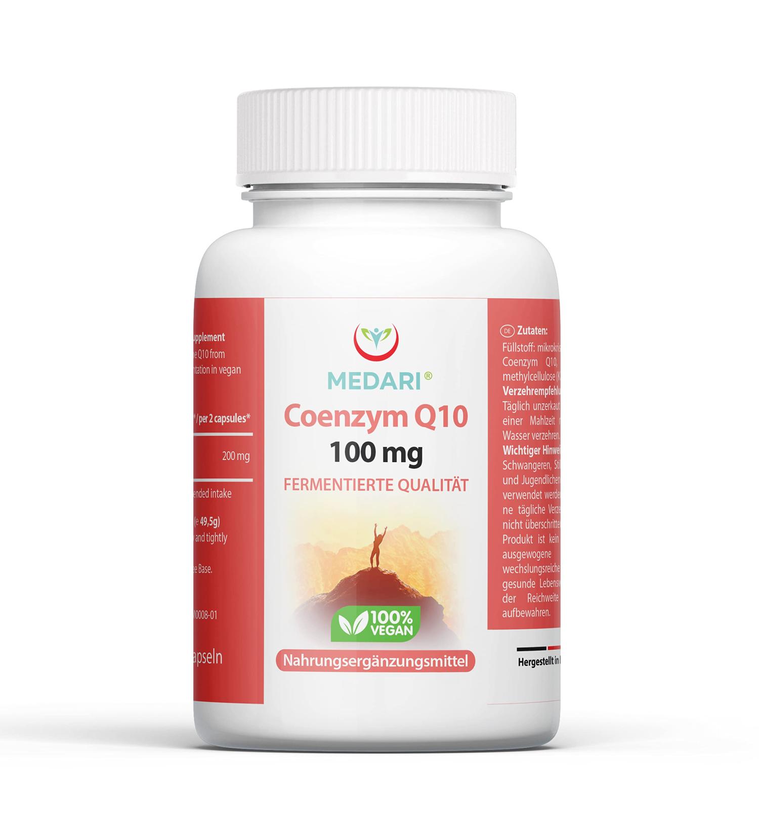 Buy Coenzyme Q10 100mg - 120 Capsules | Premium Herbal Fermentation | Additive-Free | Supports Cell Health - International Shipping Available - Buy Online on GoSupps.com