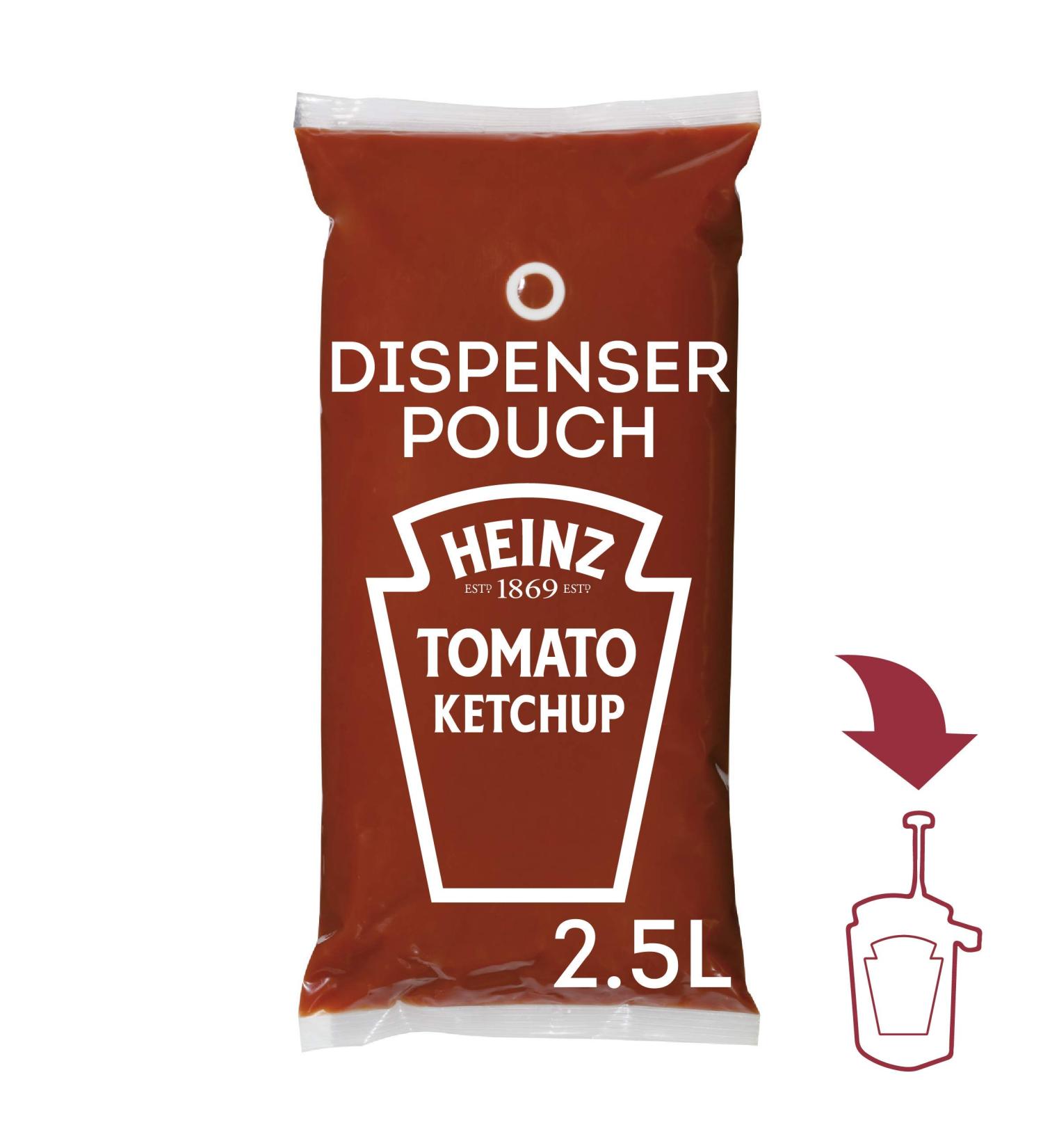 HEINZ Sachet of tomato sauce ketchup o mat 3 X 2.5 liters - Buy Online on GoSupps.com