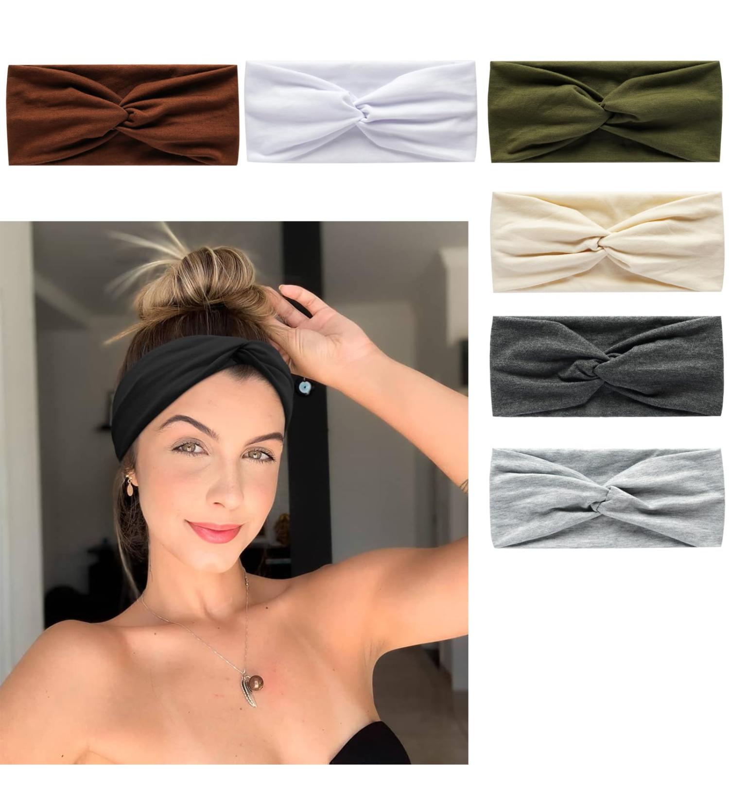 Elastic Soft Headbands For Women Vintage Headwraps Fashion Cross Knot Hair Scarf Hair Accessories (UNIQUE) - Buy Online on GoSupps.com