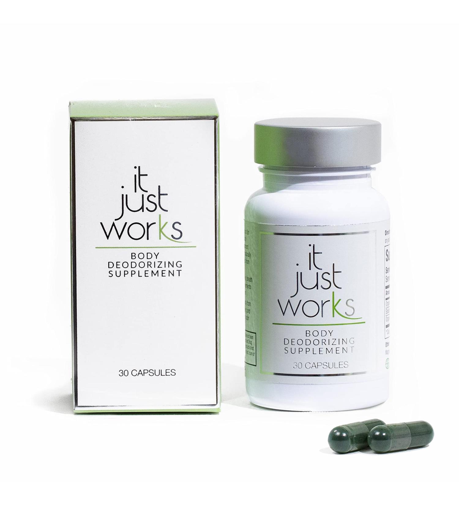 All Natural Full Body Deodorizing Supplement | Vegan & Organic | 30 Capsules - Buy Online on GoSupps.com