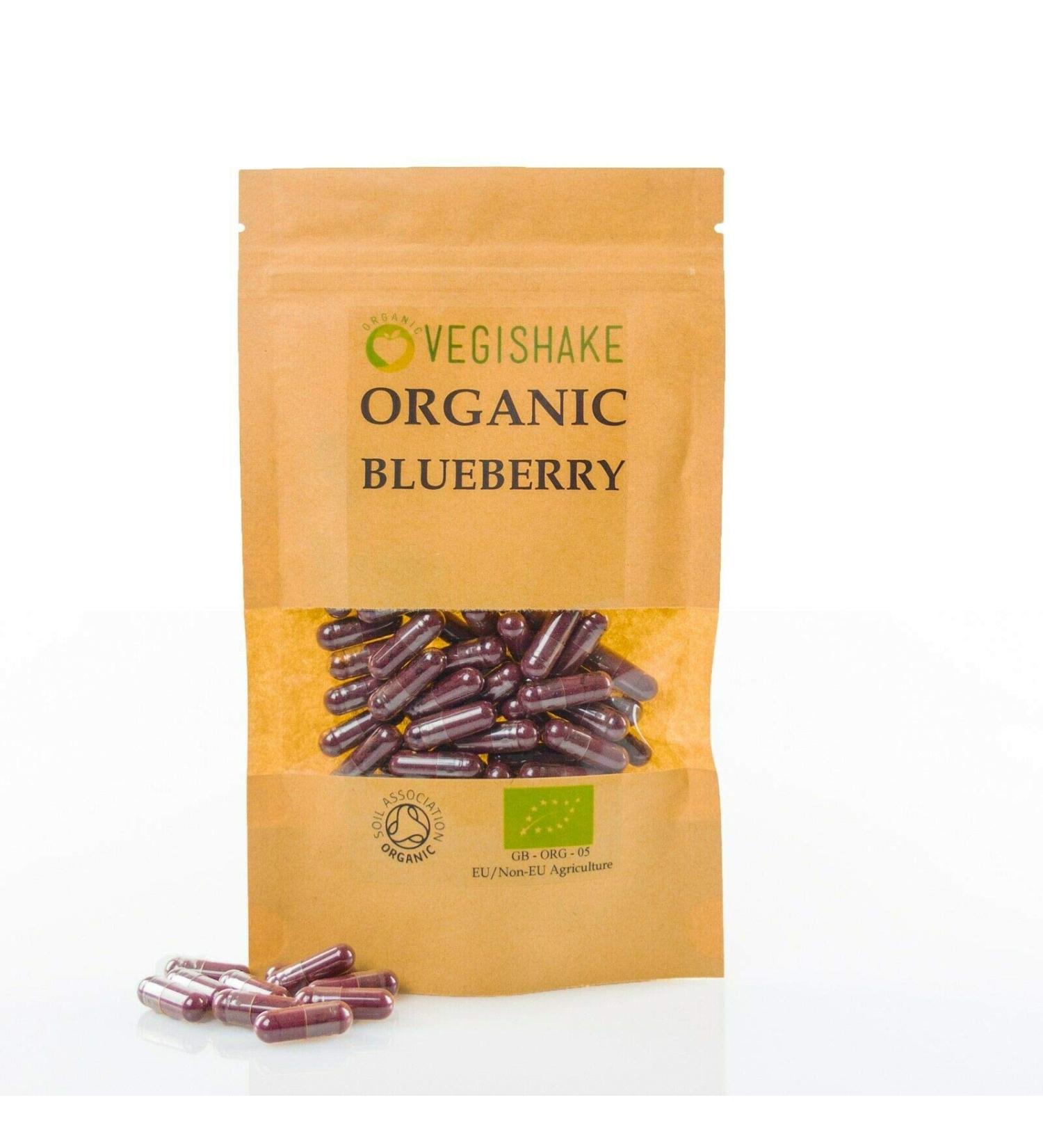 Organic Blueberry Berry Berries HPMC Capsules EGCG Epigallocatechin Gallates Vitamin B6 Vitamin C Vegan Halal Kosher (90 Capsules) 1 count (Pack of 90) - Buy Online on GoSupps.com