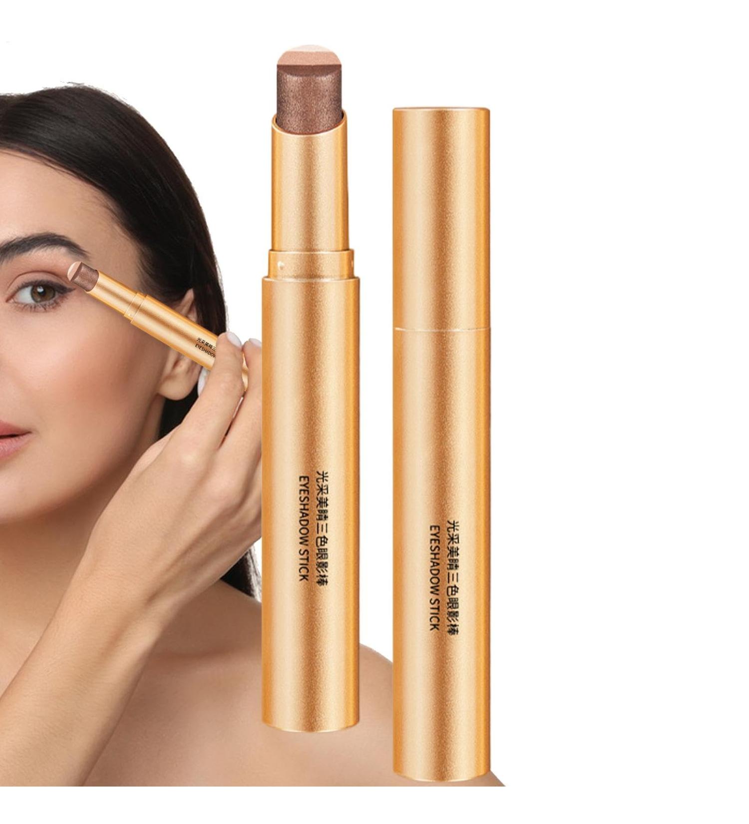  G n rique Eyeshadow Stick Gradient Eye Shadow Waterproof Eye Shadow Stick Glitter Eyeshadow Cream Eye Shadow 3-Color Eyeshadow Stick Easy Eye Makeup Stick Long-Lasting Eye Shadow Professional Eyeshadow - Buy Online on GoSupps.com