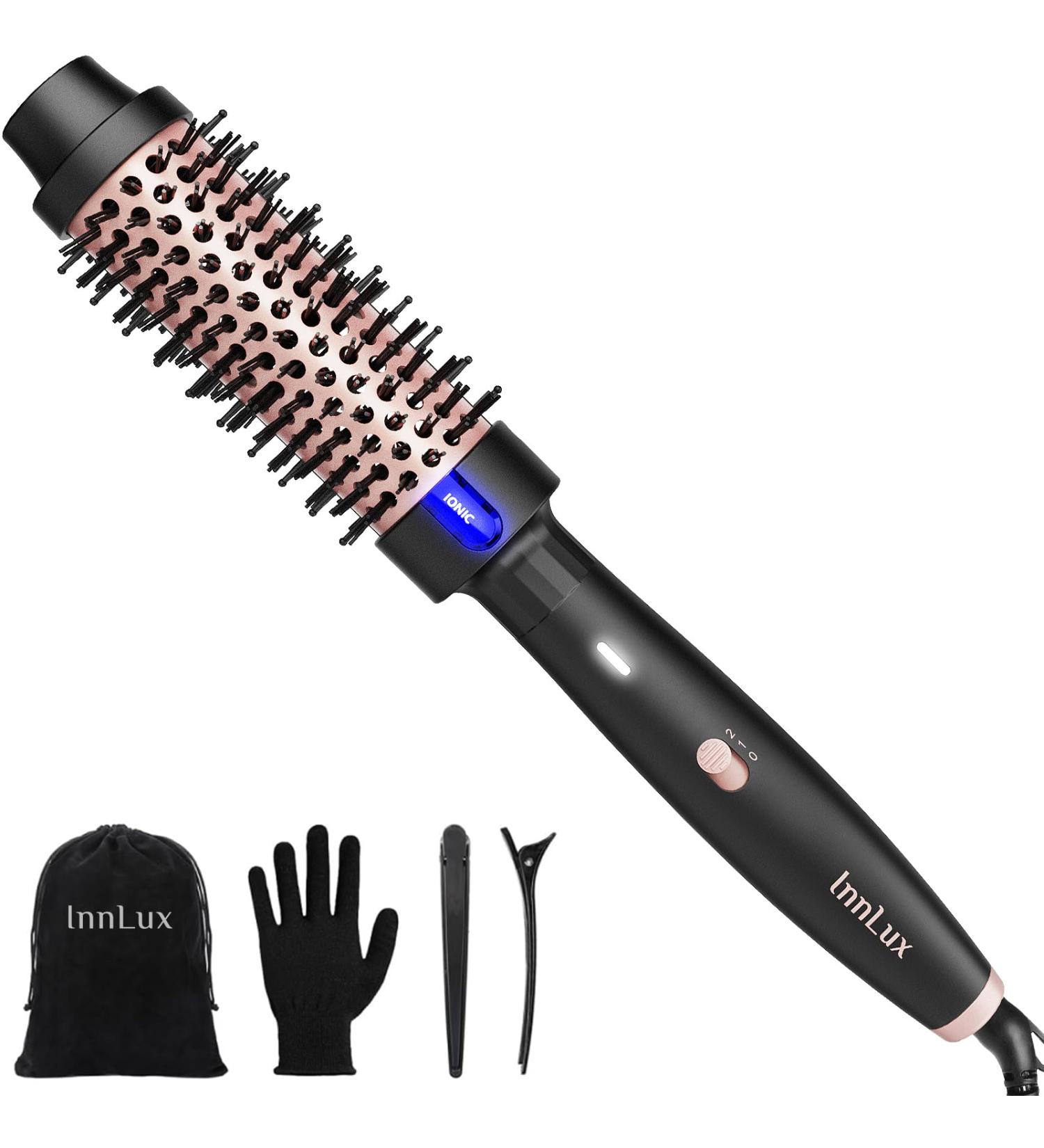 Shop 1.5 Inch Thermal Brush Blowout - Heated Round Curling Brush for Volume & Curls | Negative Ion Technology - Rose Gold - Buy Online on GoSupps.com