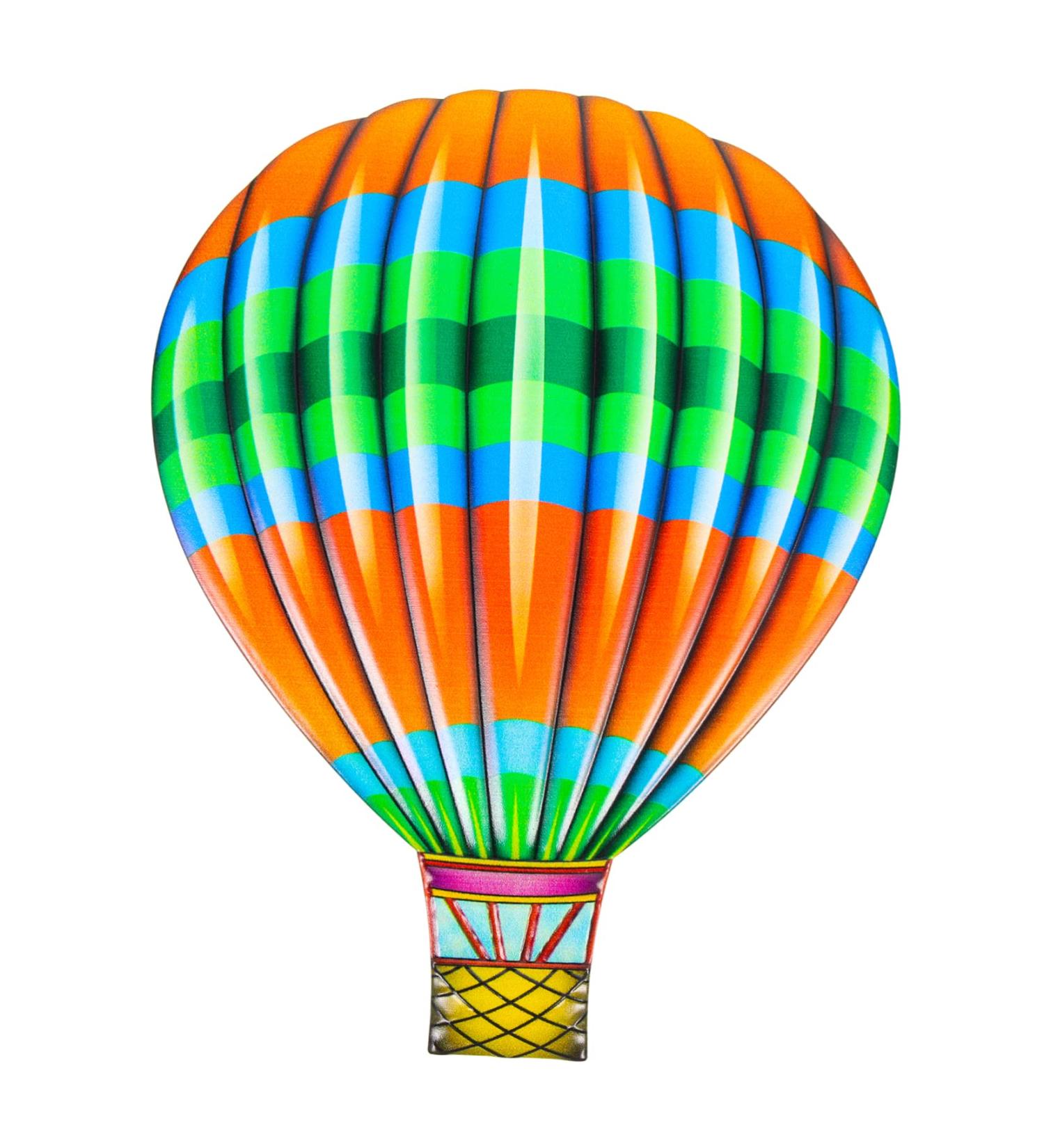 STOBAZA Iron Hot Air Balloon Outdoor Wall Hanging Home Ornament Wall Art Decors Household Child Interior 20.6x26.5x0.5cm As Shown3 - Buy Online on GoSupps.com