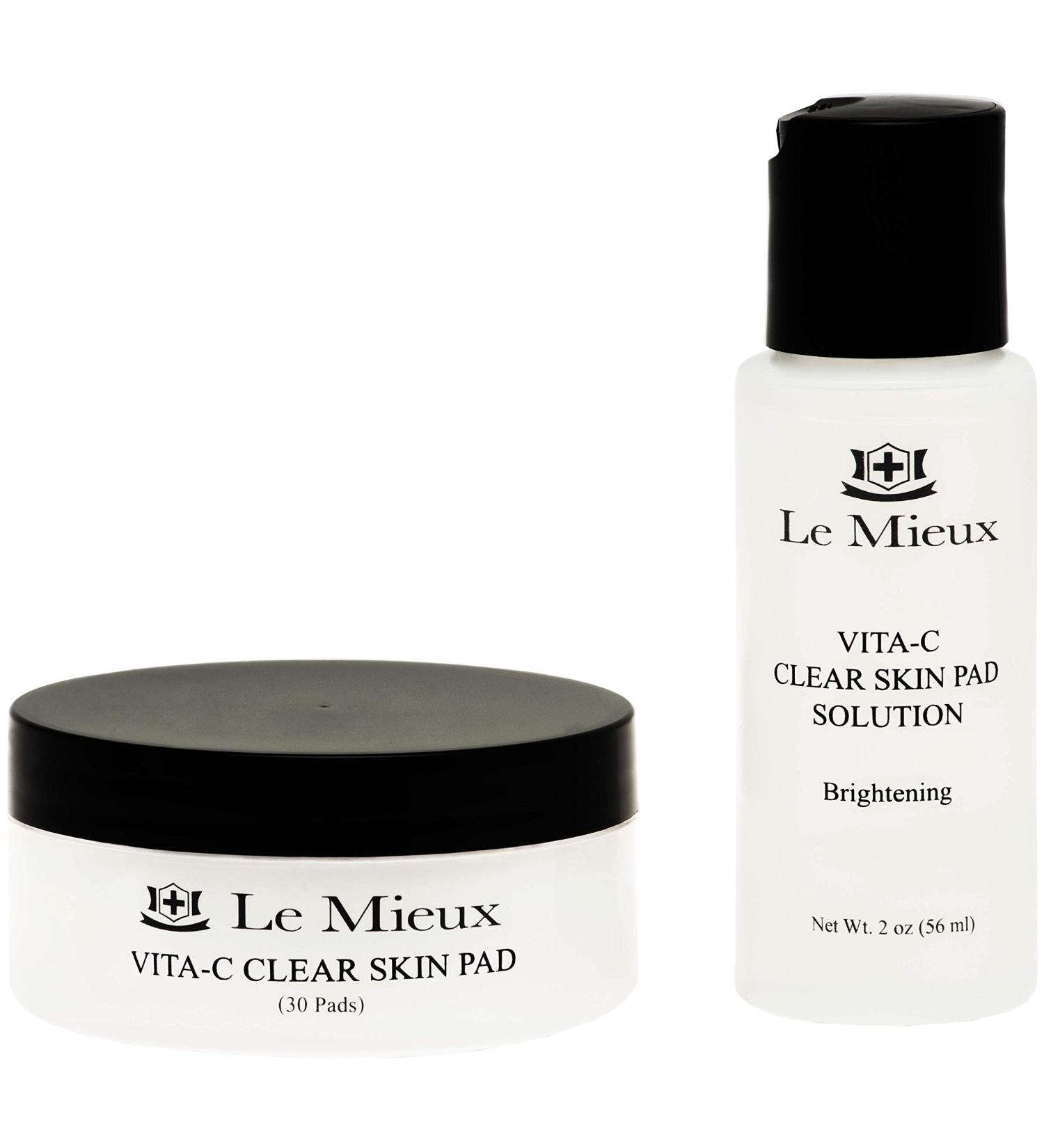 Buy Le Mieux Vita-C Clear Skin Pad | Triple-Action Glycolic Acid Exfoliant Pads with Vitamin C | 30 Pads for Radiant Skin - Buy Online on GoSupps.com