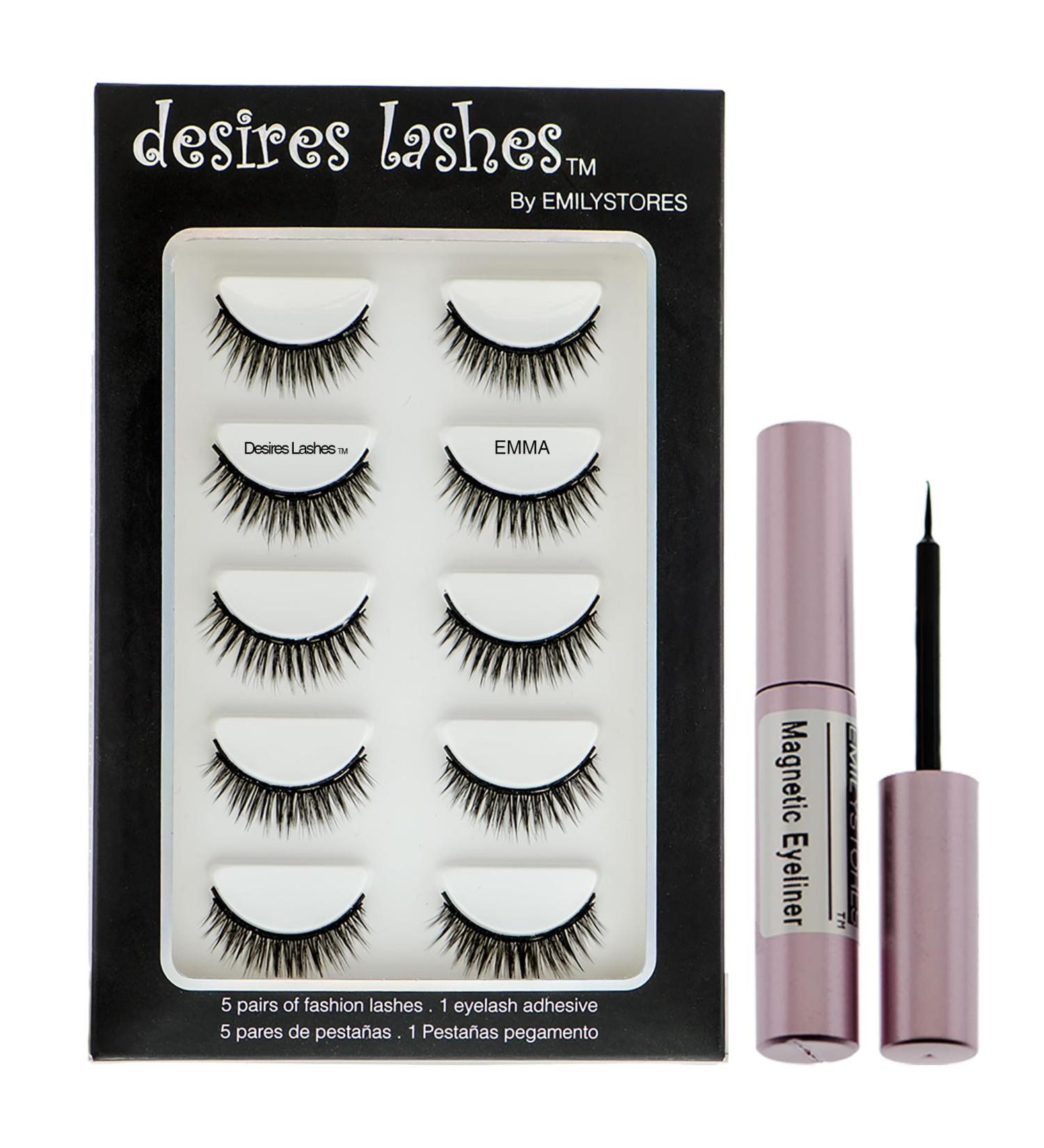 Magnetic Eyelashes Multipack - 3D Natural Faux Lashes (5 Pairs) | Emma - Shop Internationally - Buy Online on GoSupps.com