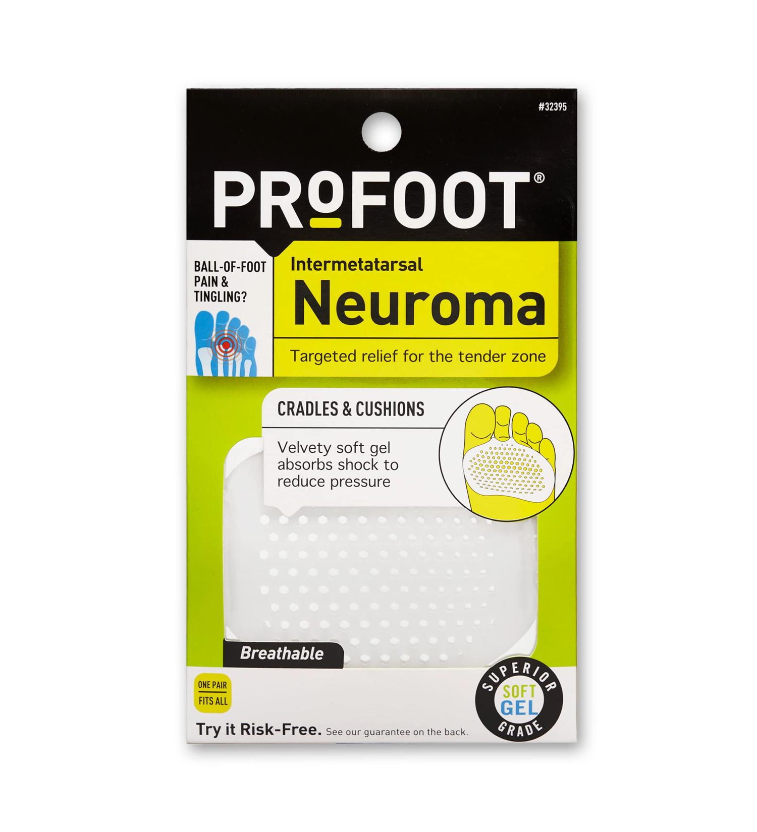 PROFOOT Inter-Metatarsal Pads - Neuroma Ball of Foot Cushions | Foot Pain Relief for Women & Men | Reduce Tingling & Burning | Shock-Absorbing & Breathable | 1 Pair - Buy Online on GoSupps.com