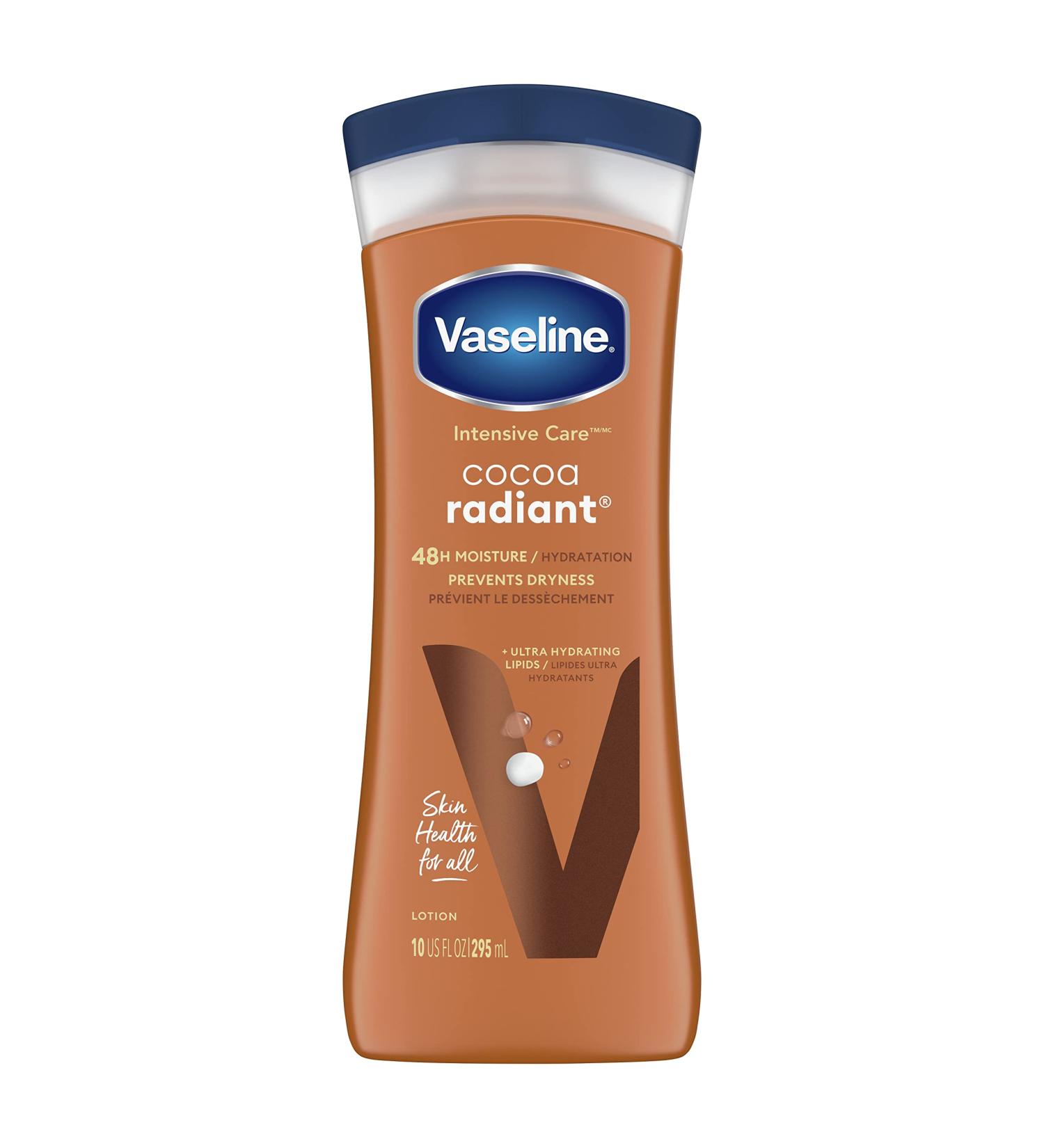 Vaseline Intensive Care Cocoa Radiant Body Lotion for dry skin with 48H moisture + ultra hydrating lipids 295 ml Cocoa Butter - Buy Online on GoSupps.com