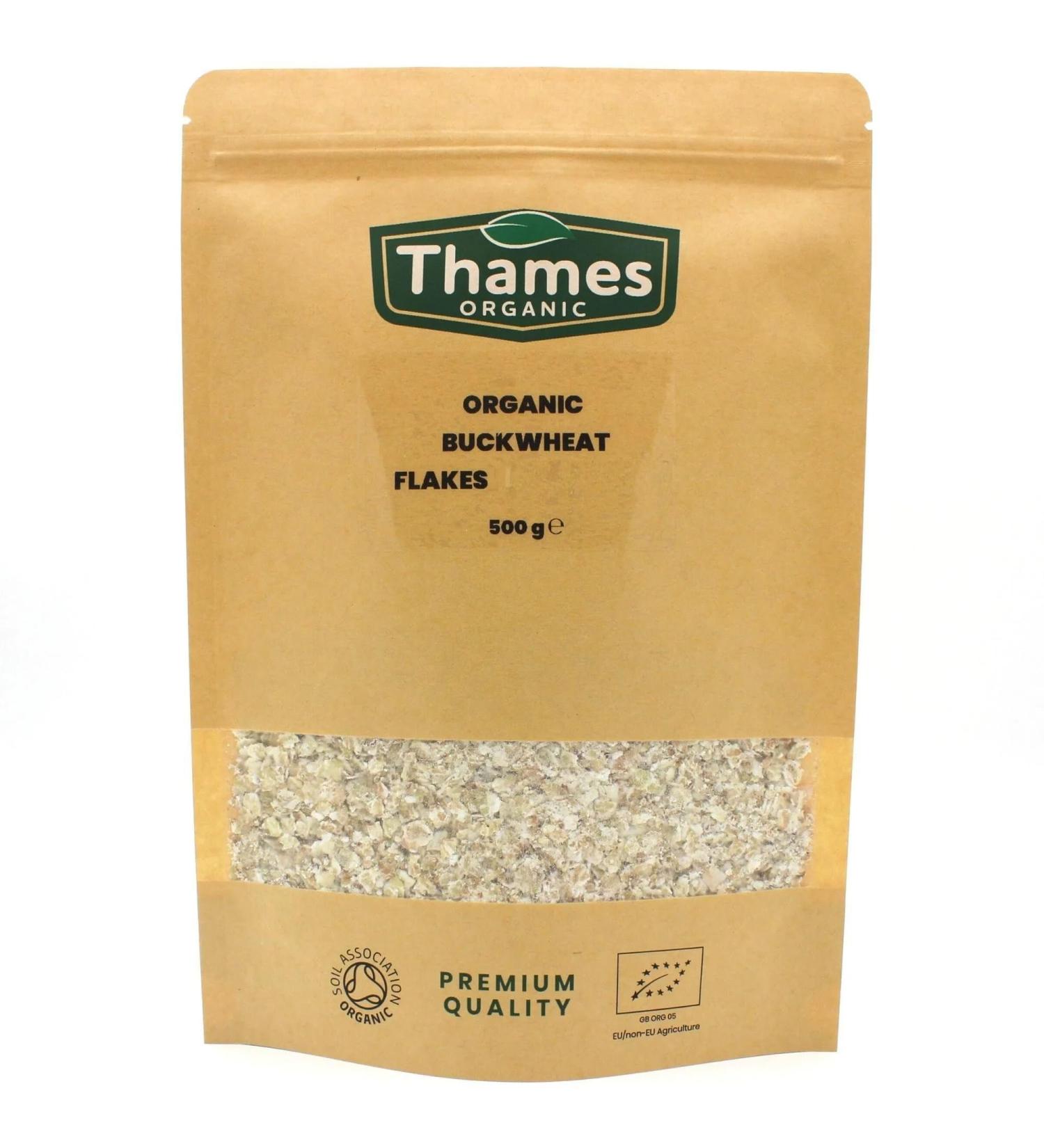 Thames Organic Buckwheat Flakes - 1kg | Nutritious, Flavorful, Vegan & Non-GMO - Buy Online on GoSupps.com