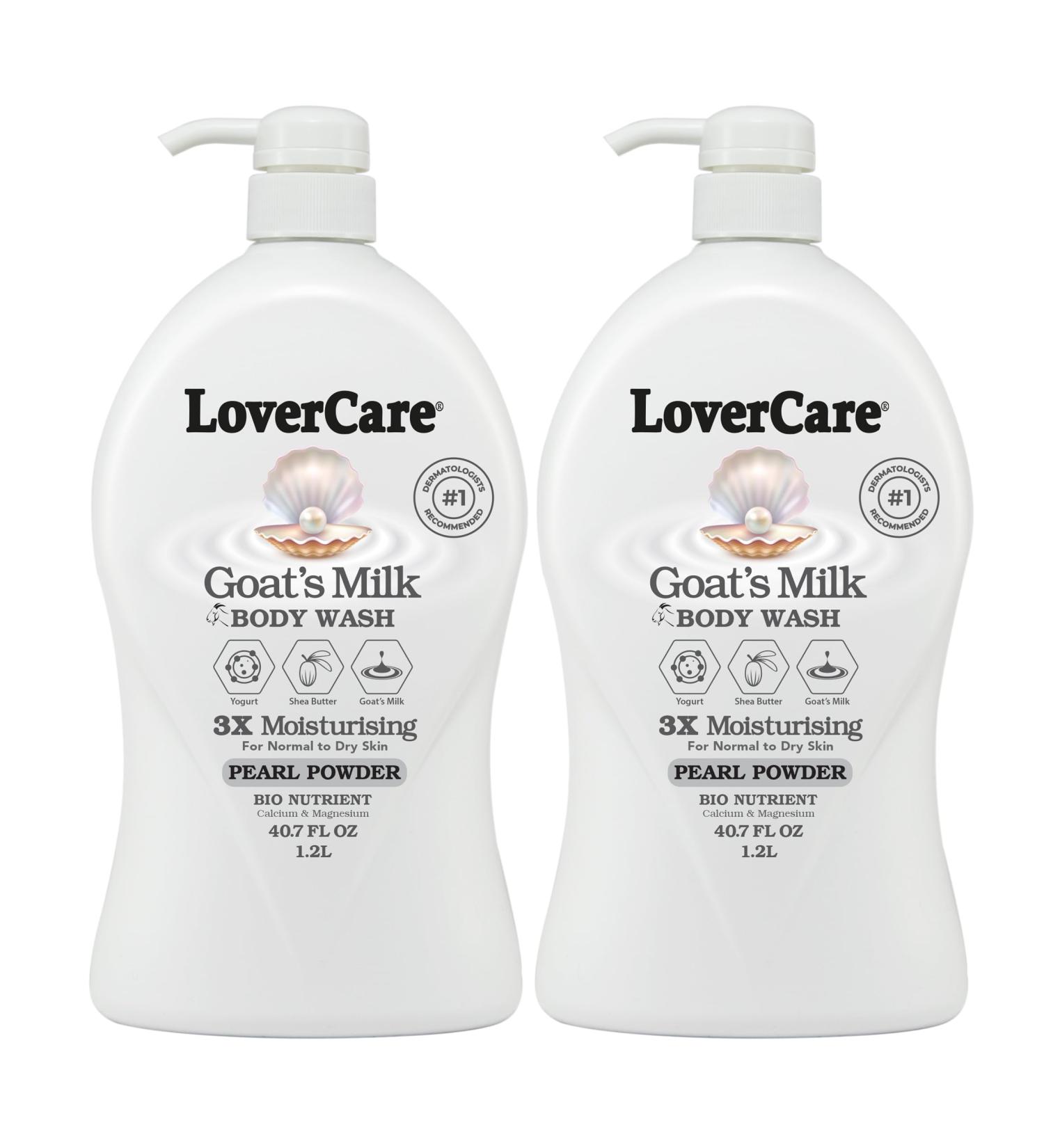 Lover's Care Goat's Milk Moisturizing Body Wash Shower Cream Pearl 40.7 Fl.Oz- Pack of 2  - Buy Online on GoSupps.com