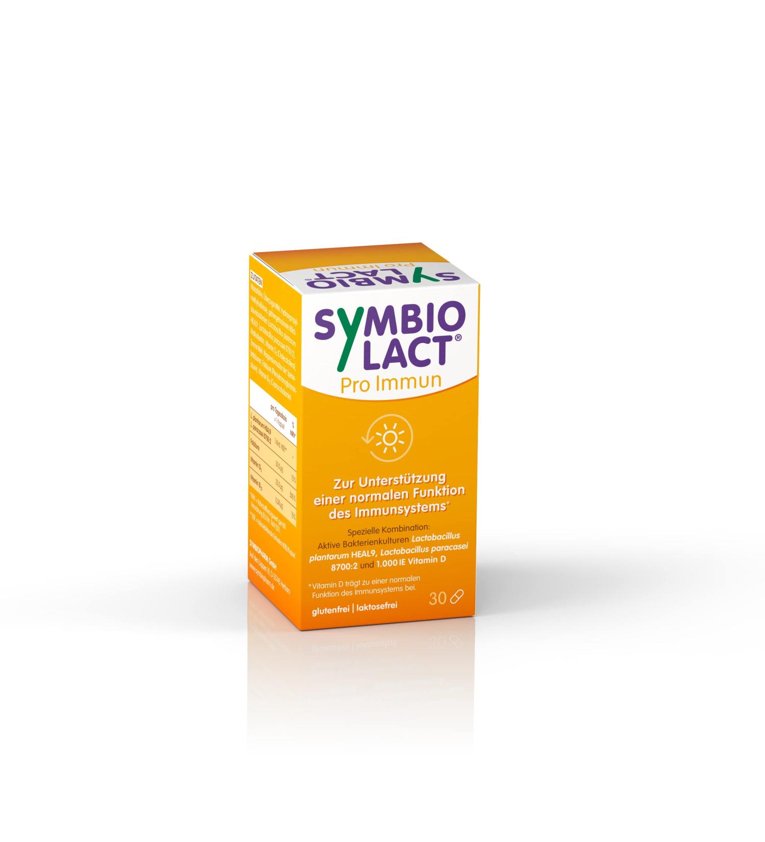 Symbiolact Per Immune - 30 Capsules | Boost Immune Defense with Lactic Acid Bacteria & Vitamins D3 B12 B9 - International Shipping Available - Buy Online on GoSupps.com