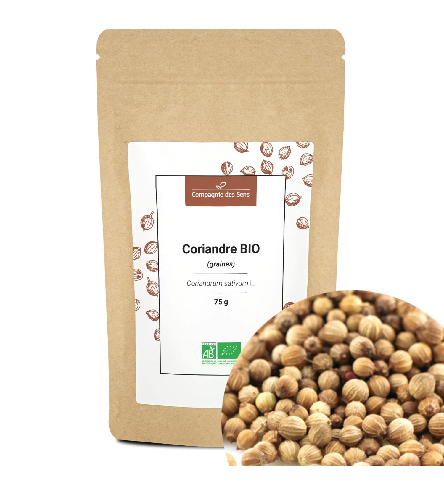 Organic Coriander - Whole Seeds - La Compagnie des Sens - 75g - Certified Organic Spice - Buy Online on GoSupps.com