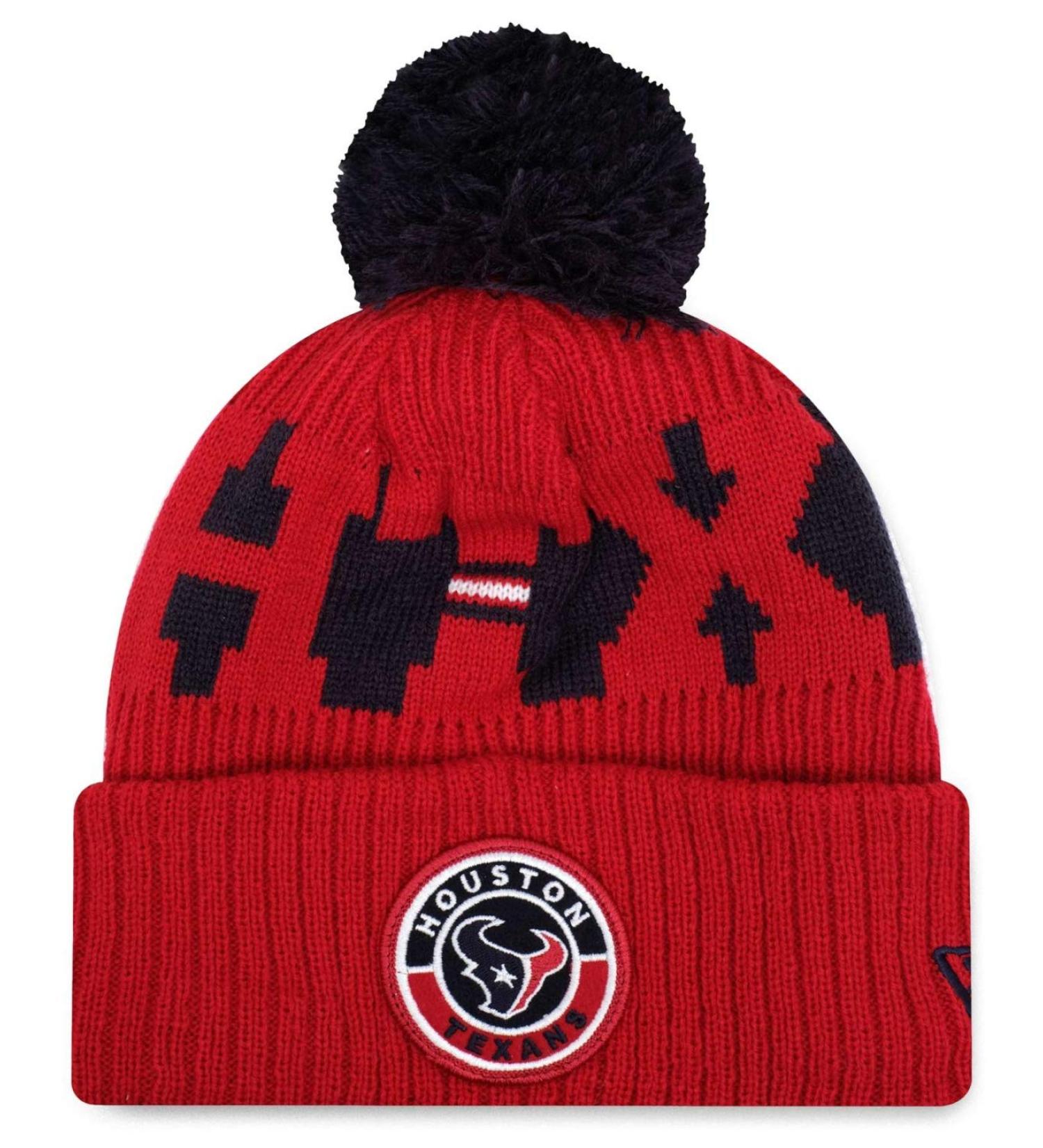 Buy New Era NFL Houston Texans 2020 Sport Knit Bobble Beanie - Red | One Size | International Shipping Available - Buy Online on GoSupps.com