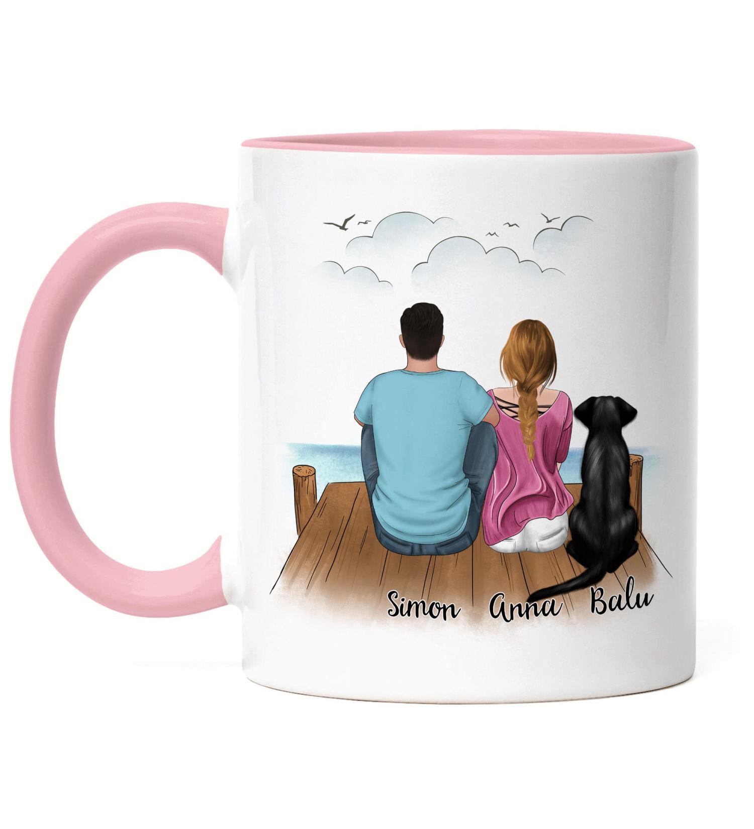 Personalized Kiddle Design Pink Dog Owner Cup | Perfect Gift for Dog Lover Couples Dog Moms & Dads - Buy Online on GoSupps.com