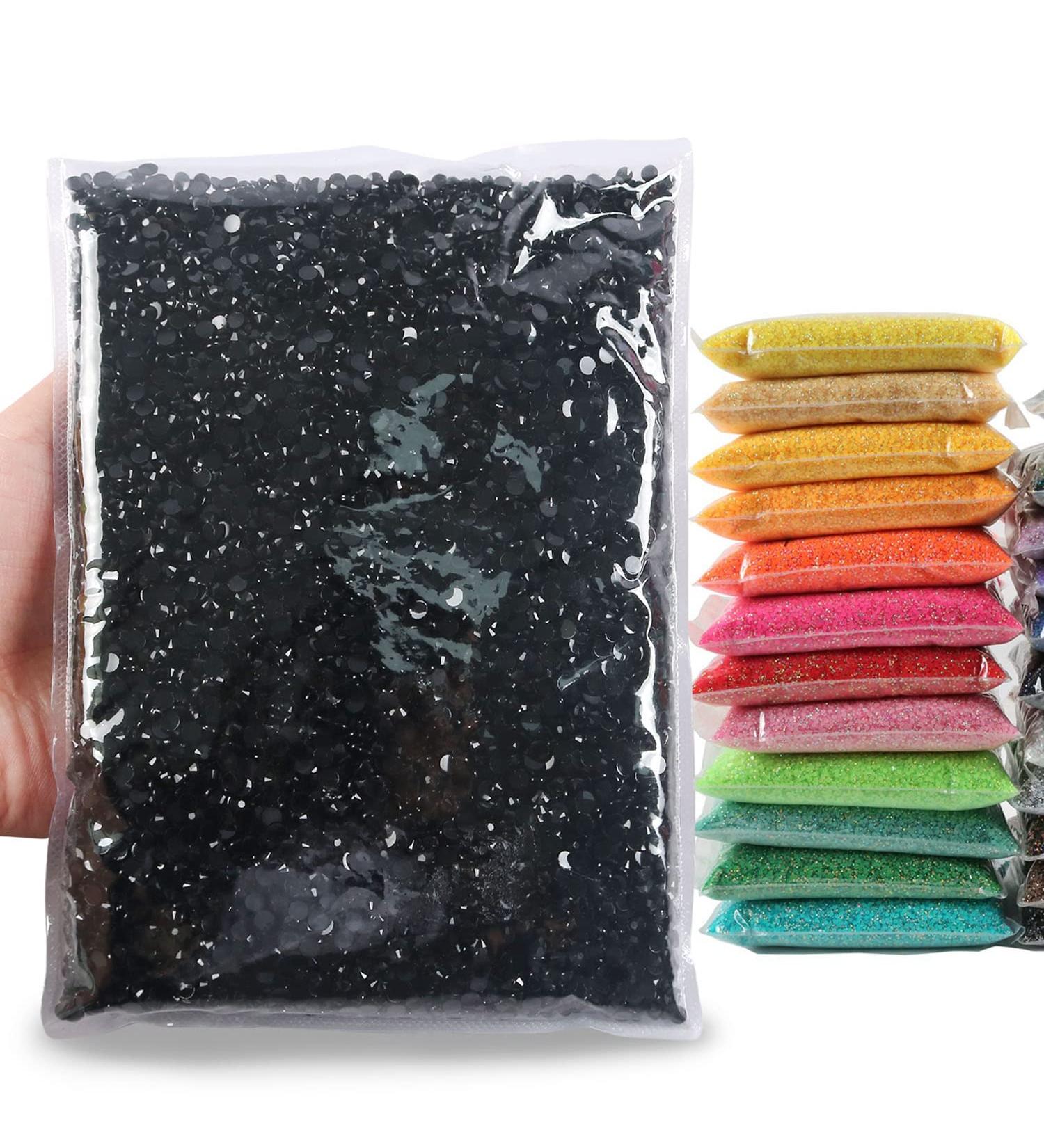 25000pcs 4mm Resin Rhinestone Flatback Round AB Jelly Color Rhinestones - Black | Perfect for Nail Art, Makeup, Crafts & DIY Supplies - Buy Online on GoSupps.com