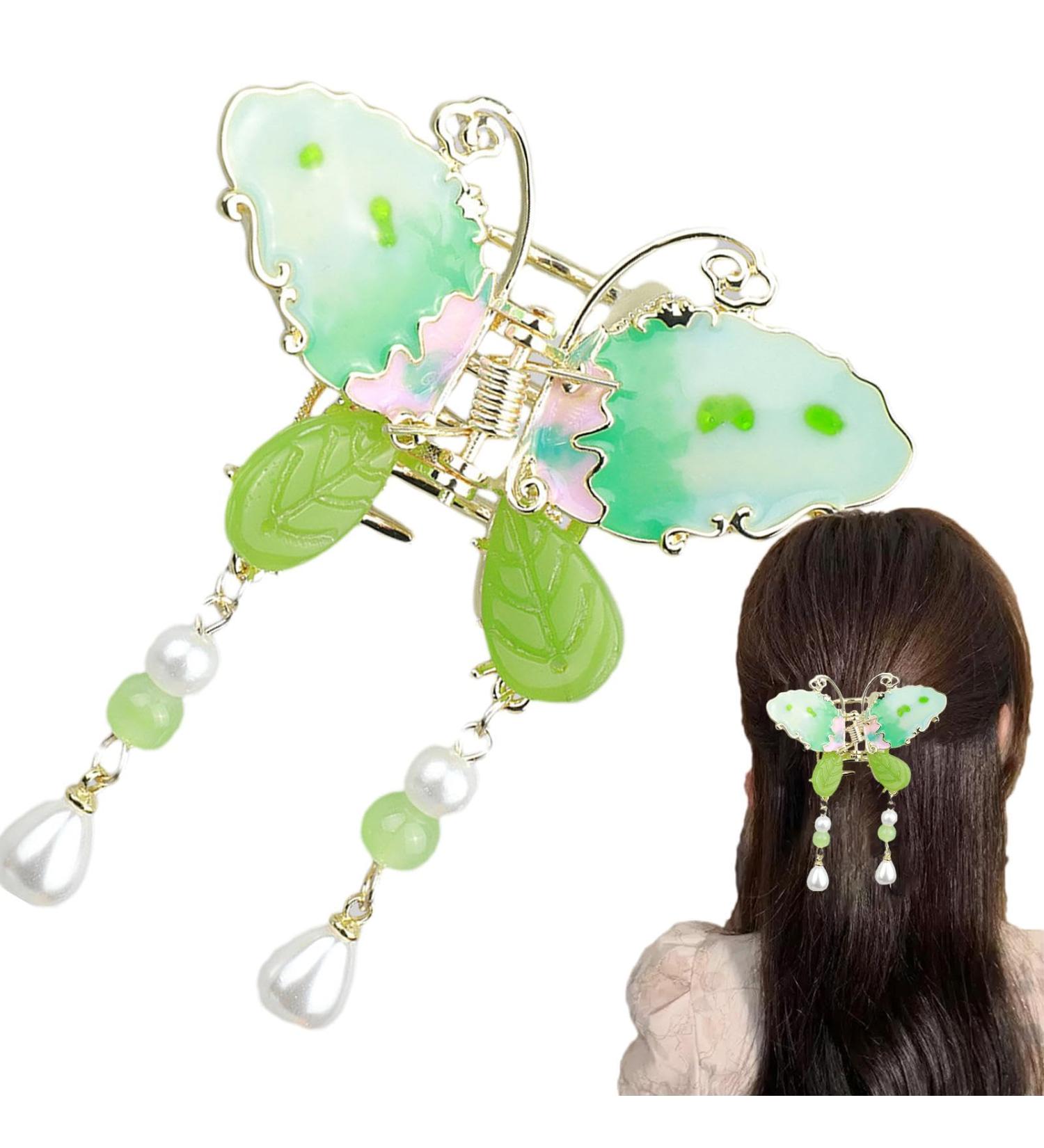 Butterflies Tassel Hair Clip | 3D Butterflies Clips | Hair Fashion Accessories Elegant Tassel Butterflies Hairpins Alloy Barrettes Tassel Butterflies -Shaped Hair Clip for Ladies Girls - Buy Online on GoSupps.com
