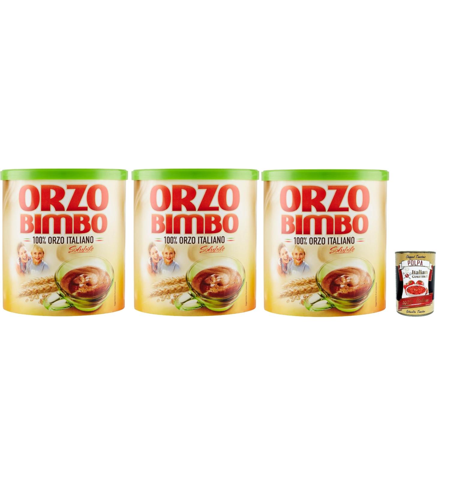 Orzo Bimbo orzo Solubile 100% Italiano Orge soluble 100% italienne istant coffee 3x 120g + Italian Gourmet polpa 400g - Buy Online on GoSupps.com