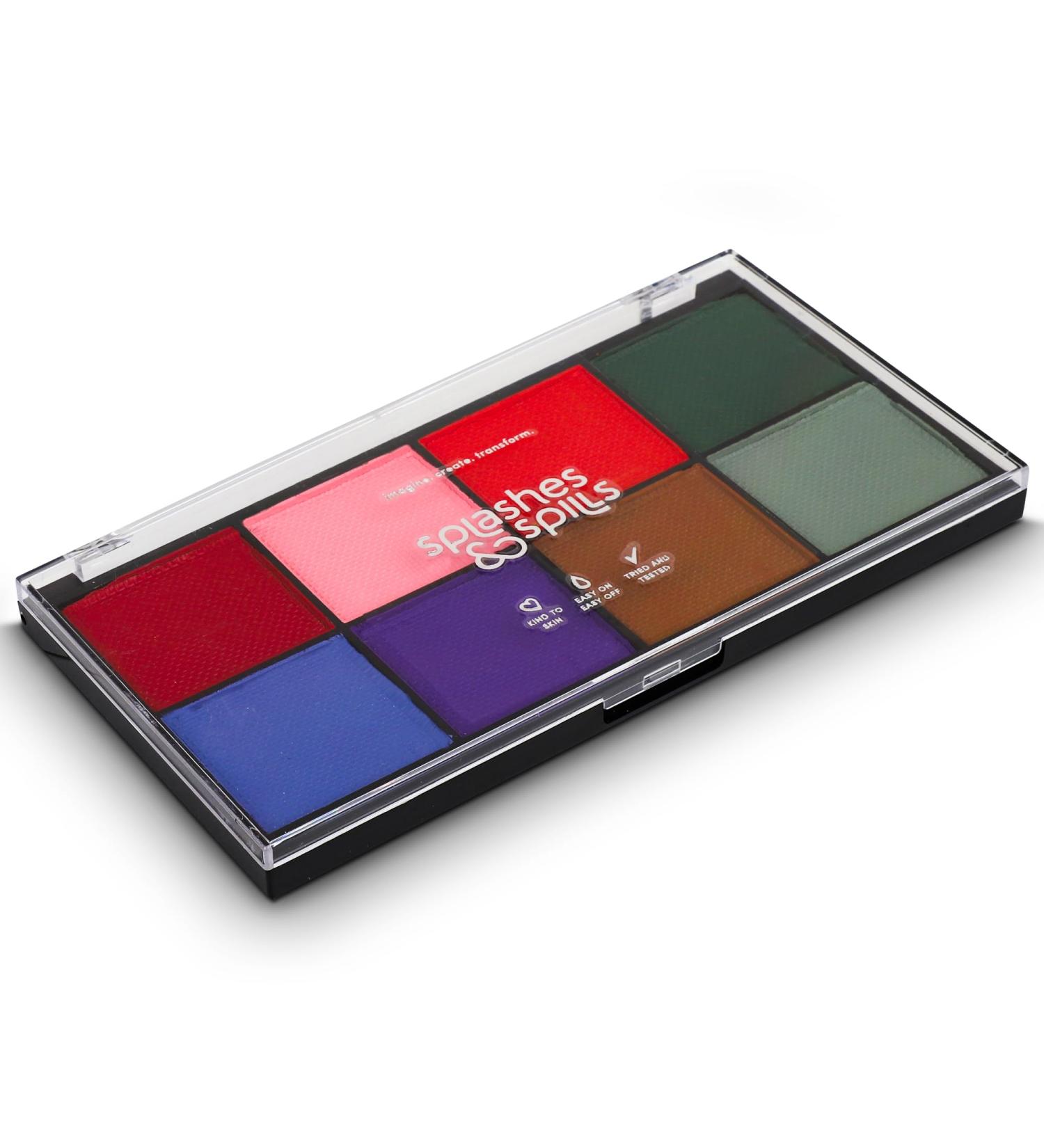 Professional Face Painting Palette | Cruelty-Free & Vegan Water Based Makeup Kit | 8 Colors for Theatre SFX & Halloween - Ships Internationally - Buy Online on GoSupps.com