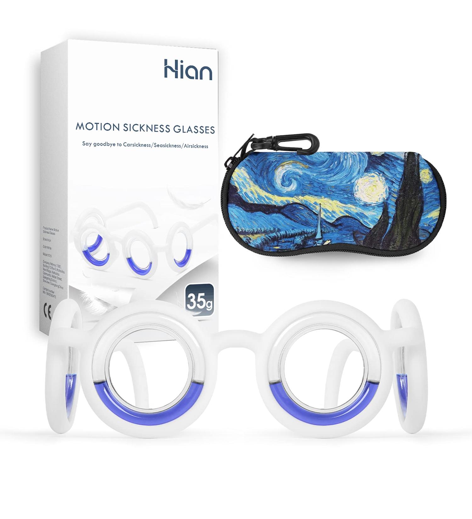 Hion Anti-Motion Sickness Smart Glasses - Portable Nausea Relief for Sport, Travel, Gaming - No Lens Liquid Design - Adults & Kids - E-Starry Night - Buy Online on GoSupps.com