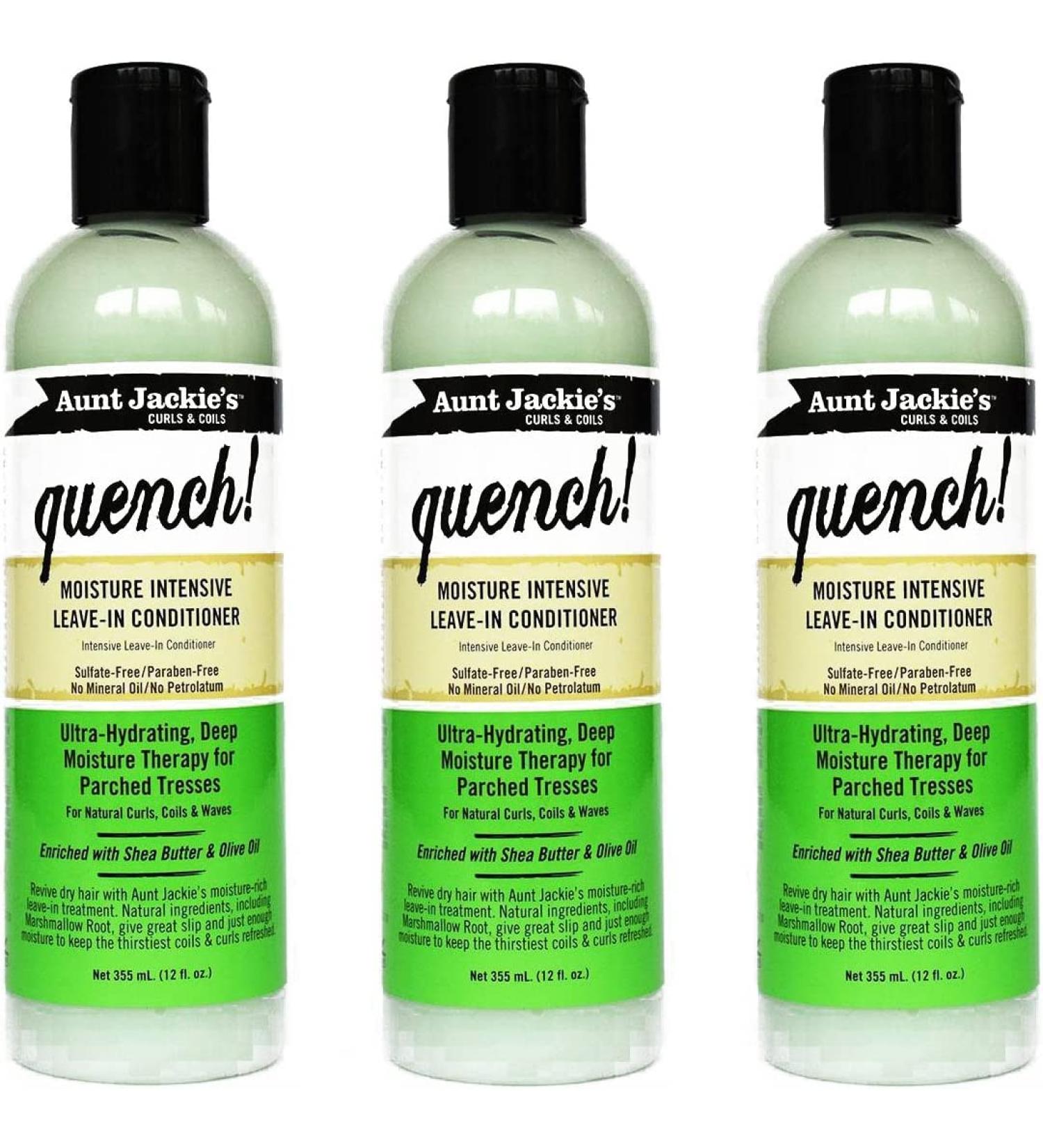Aunt Jackie's Quench Moisture Intensive Conditioner 12oz (3 Pack) - Deep Hydration for All Hair Types - International Shipping Available - Buy Online on GoSupps.com