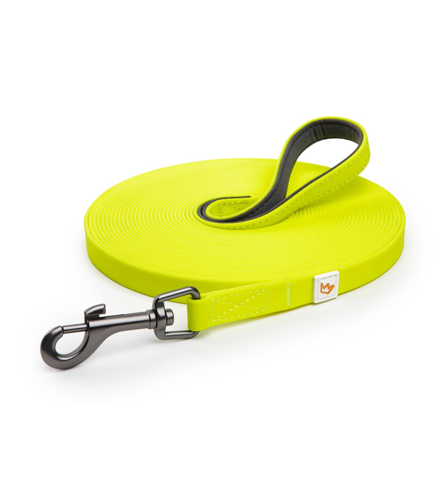 Rudelk nig 10m Tow Leash for Dogs - Robust Weatherproof Dog Training Leash with Grip Padding - Neon Yellow - International Shipping Available - Buy Online on GoSupps.com