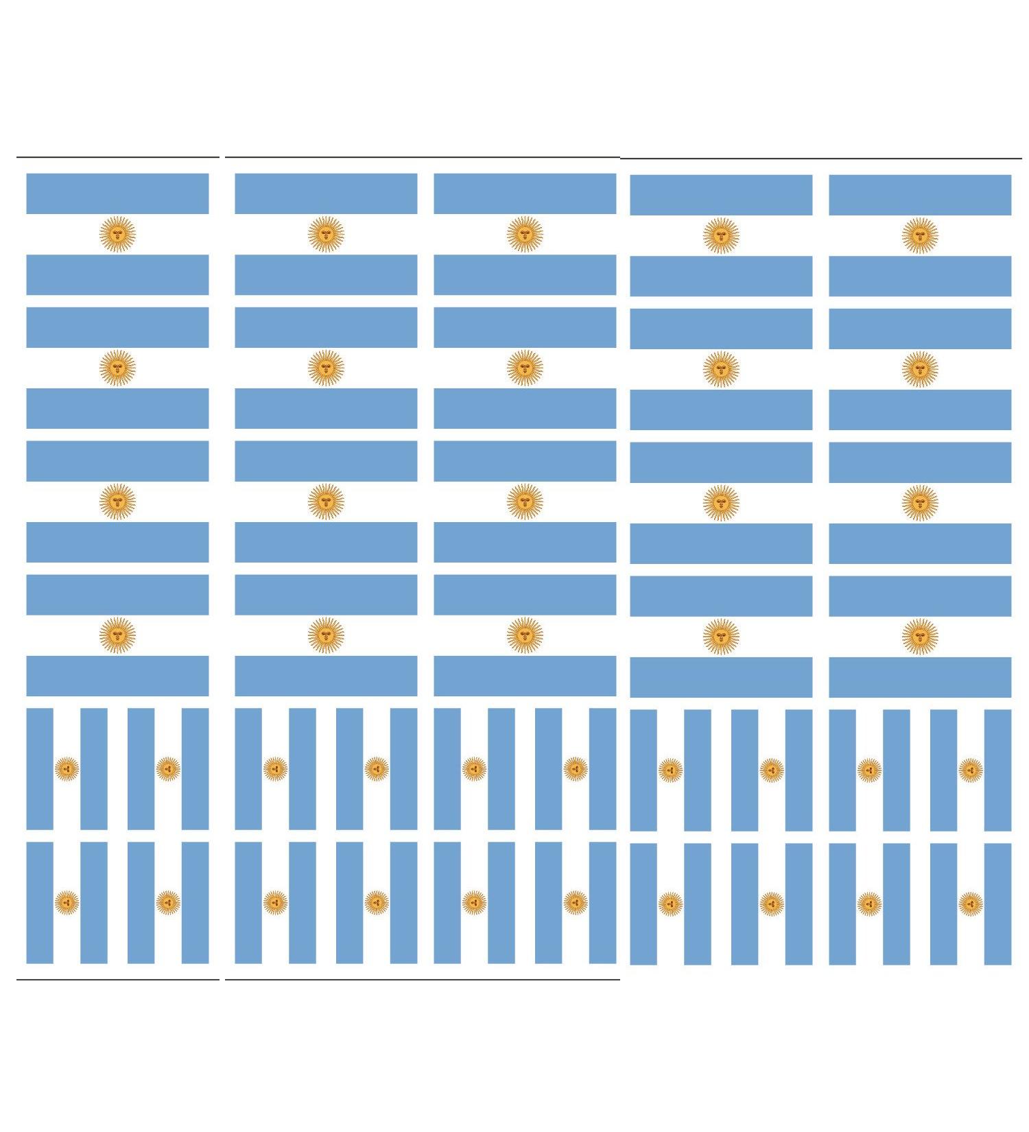 Argentina Flag Tattoos - Set of 40 | Argentinian Party Supplies - Buy Online on GoSupps.com