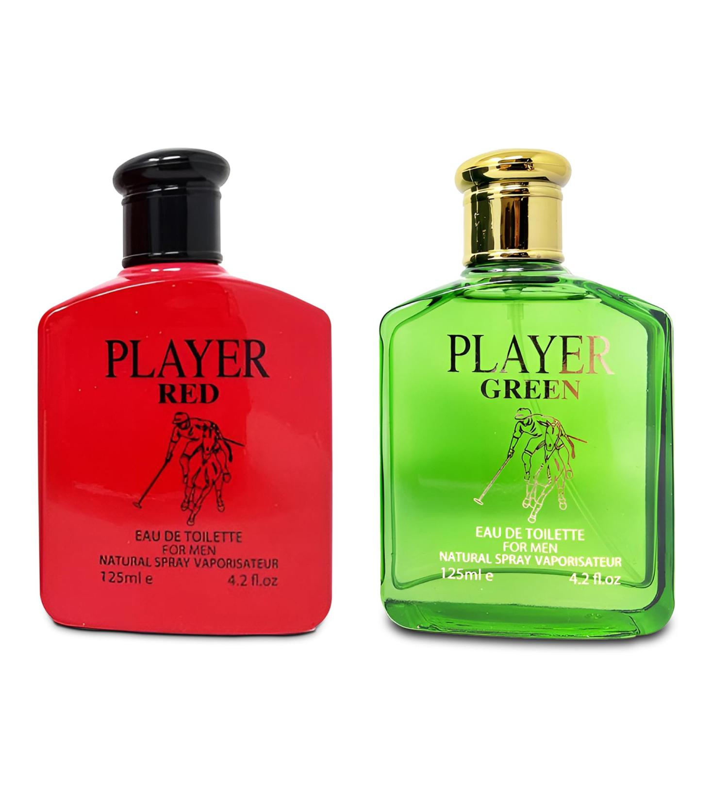 Men's Cologne Player Combo Eau De Toilette for Men-Fresh Romantic Scent Perfume for Men 3.4 Fl Oz Each Natural Spray For All Skin Daily Used Player Red&Green - Buy Online on GoSupps.com