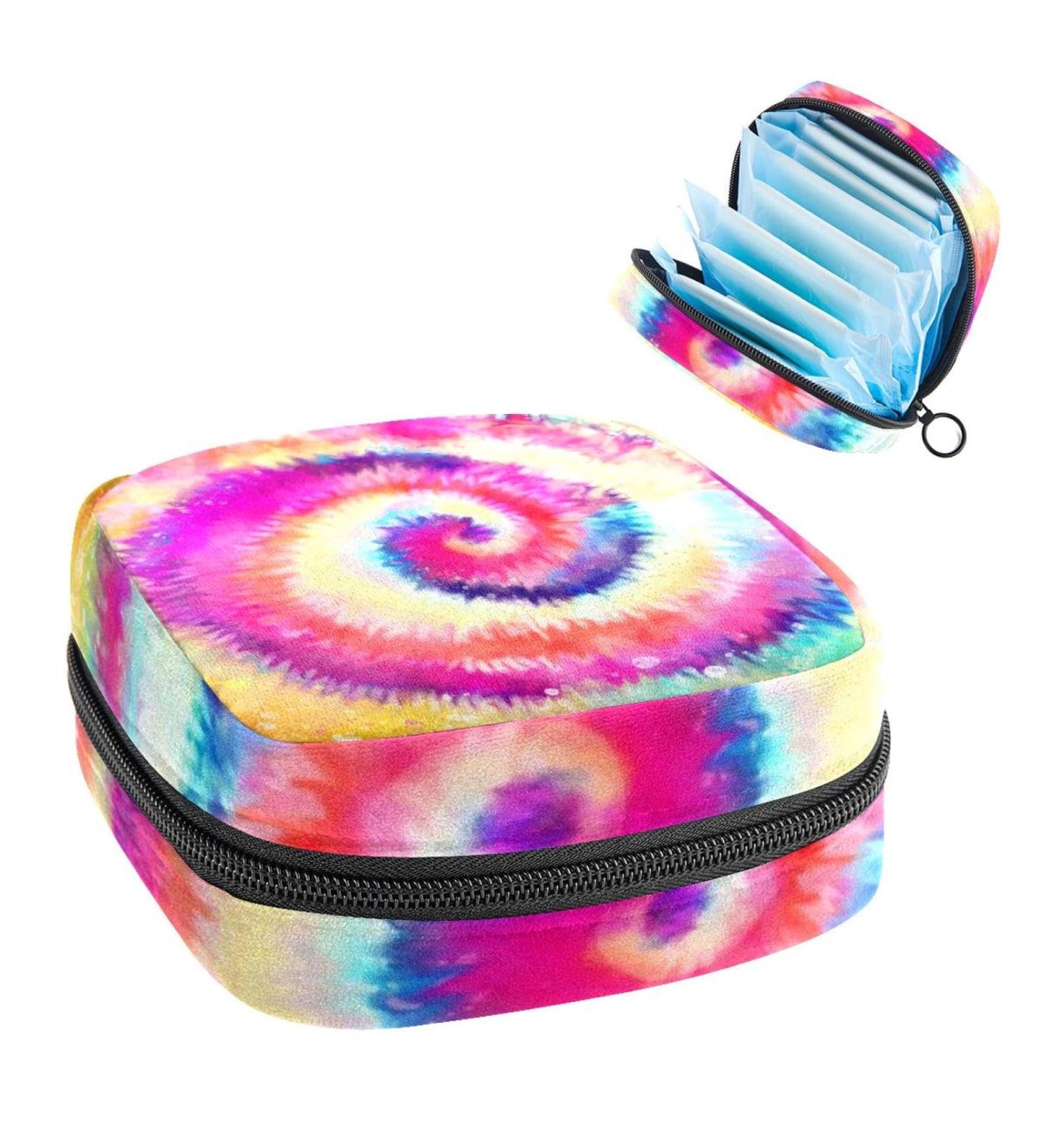Colorful Tie-dye Menstrual Storage Bag | Period Pouch for Women & Teen Girls | Multi-colored 1pcs - Buy Online on GoSupps.com