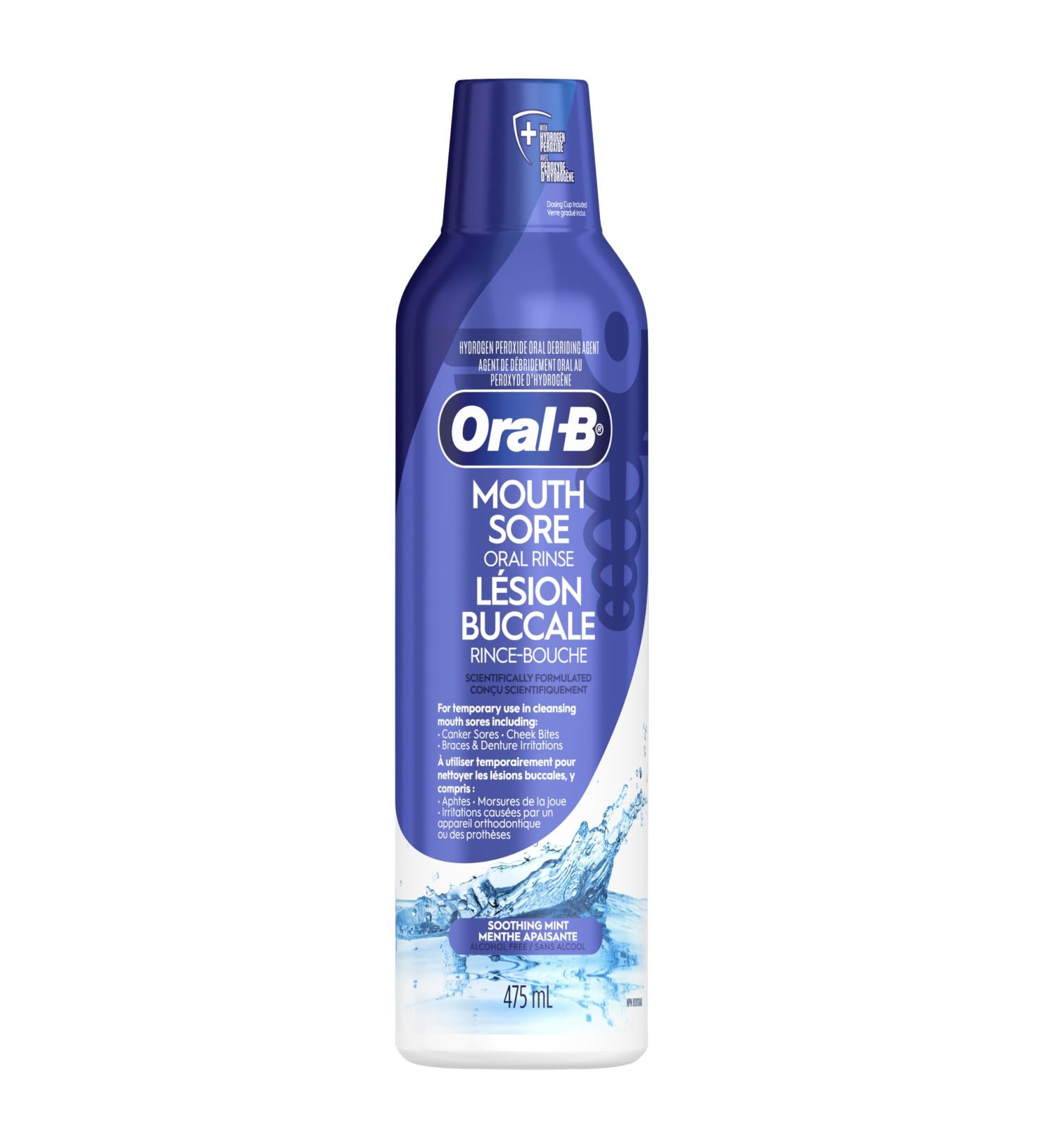 Oral-B Hygienic Mouthwash Mouth Sore Special Care Oral Rinse Neutralizes Bad Breath Soothing Mint 475 mL - Buy Online on GoSupps.com