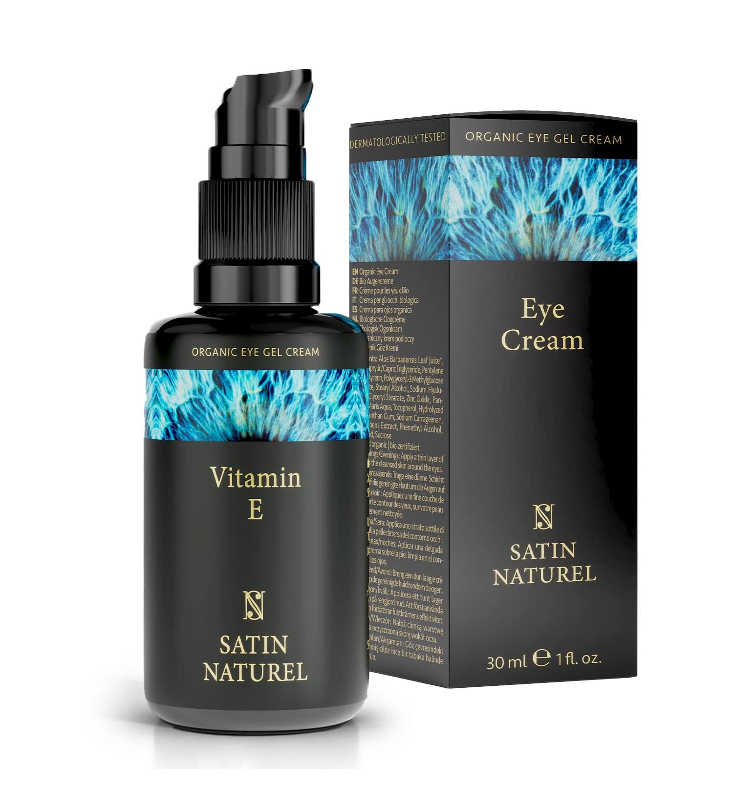 Organic Aloe Vera Eye Cream - Dark Circles & Wrinkles Instant Effect Vegan 30ml | Satin Naturel - Buy Online on GoSupps.com
