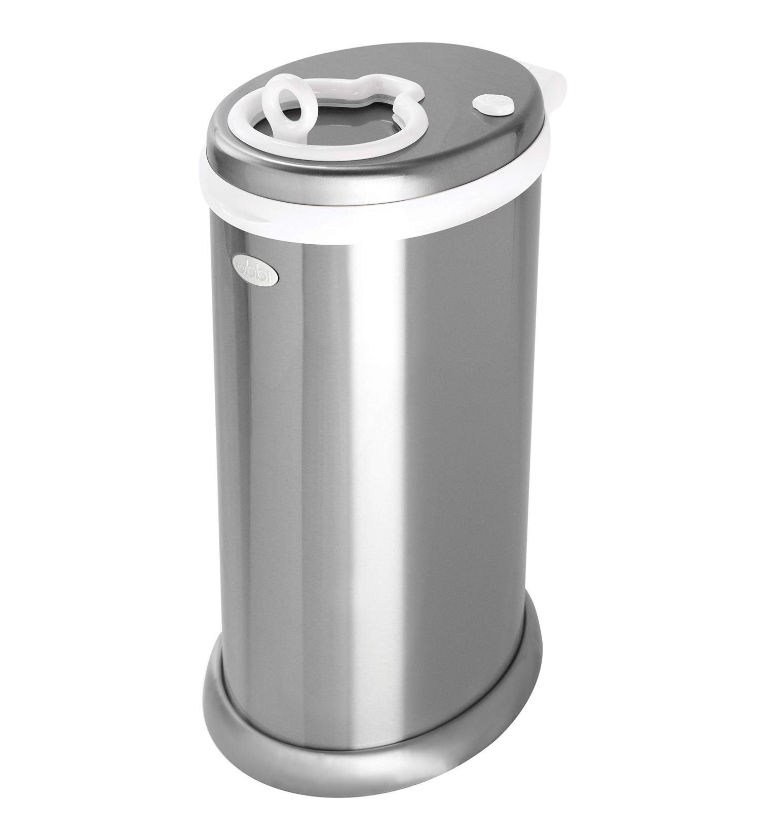 Ubbi Stainless Steel Diaper Pail - Eco-Friendly Chrome Diaper Disposal Solution for Parents - Buy Online on GoSupps.com