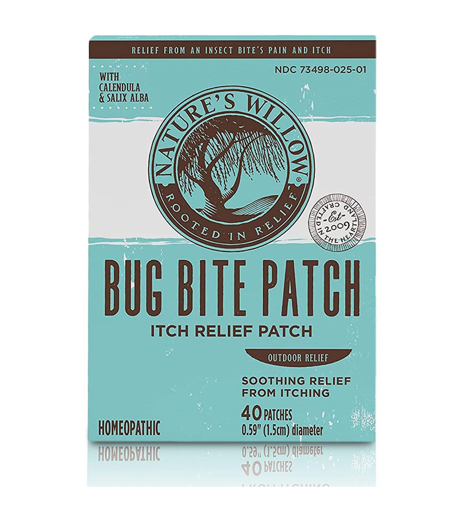 Nature's Willow All Natural Bug Bite Patches with White Willow Bark | 40-Count Anti Itch Relief for Mosquito & Spider Bites - Buy Online on GoSupps.com