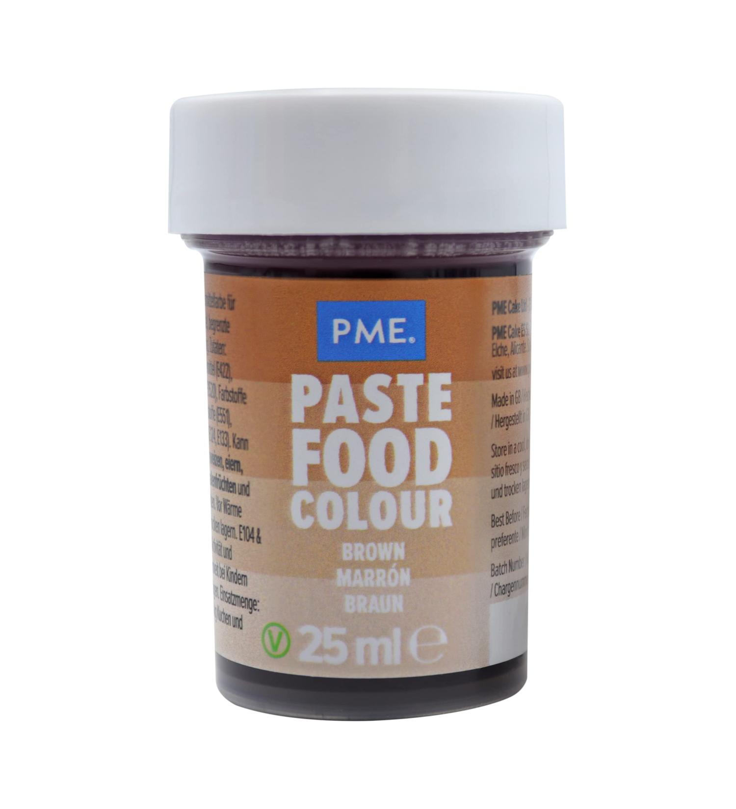 PME Paste Food Colour Brown 25g - Pack of 1 | Professional Quality Food Coloring for Baking and Decorating - Buy Online on GoSupps.com