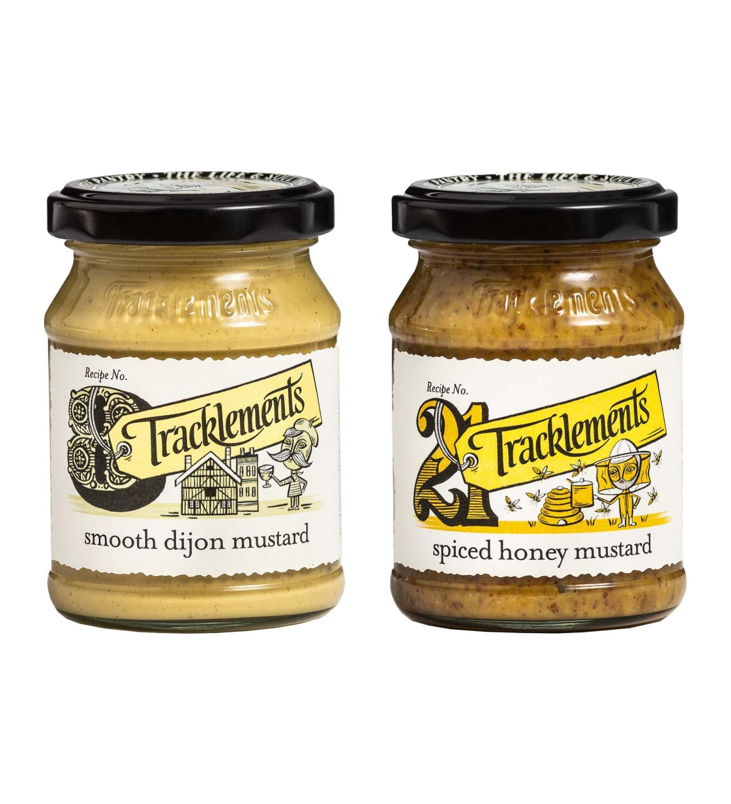 Intrinsic Treats Mustard Bundle with Tracklements Smooth Dijon Mustard 140g and Spiced Honey Mustard 140g (Pack of 2) - Buy Online on GoSupps.com