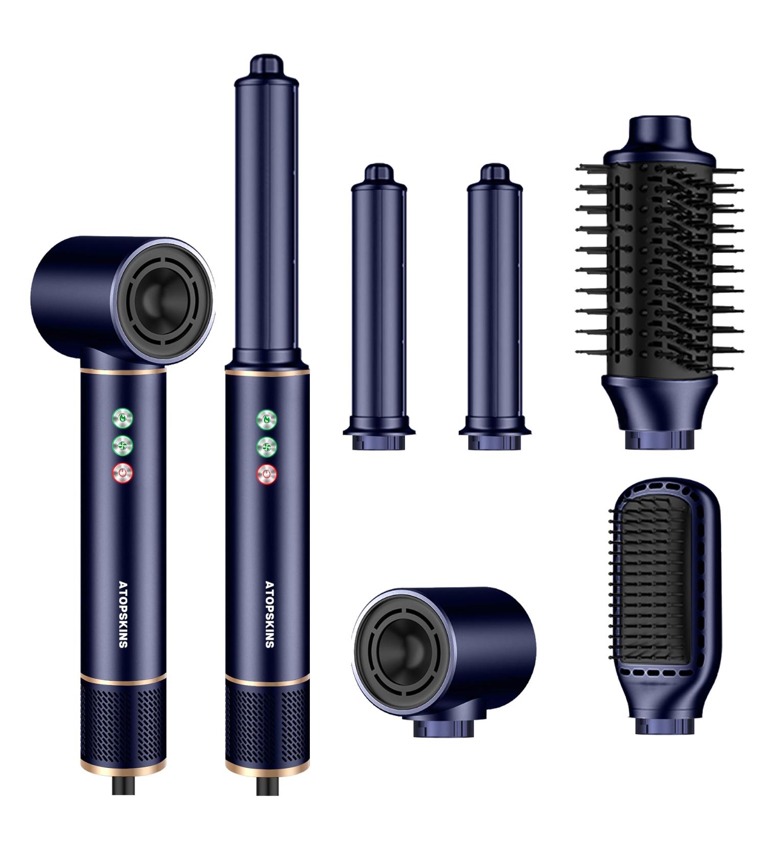 Atopskins Air Styler 5in1 hair styler with 320 million ionic hair styler 110000 rpm hairdryer 20 ms air flow hair dryer brush auto curling iron straightening brush 340 g light quiet fast drying - Buy Online on GoSupps.com