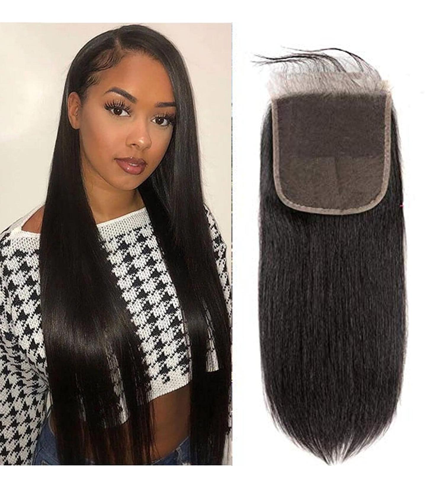 6x6 Hd Lace Closure Straight Lace Base Pre Plucked Closure Front Hd Transparent Free Part With Baby Hair Deep Part Only Unprocessed Virgin Human Hair Natural Color 22 Inch - Buy Online on GoSupps.com