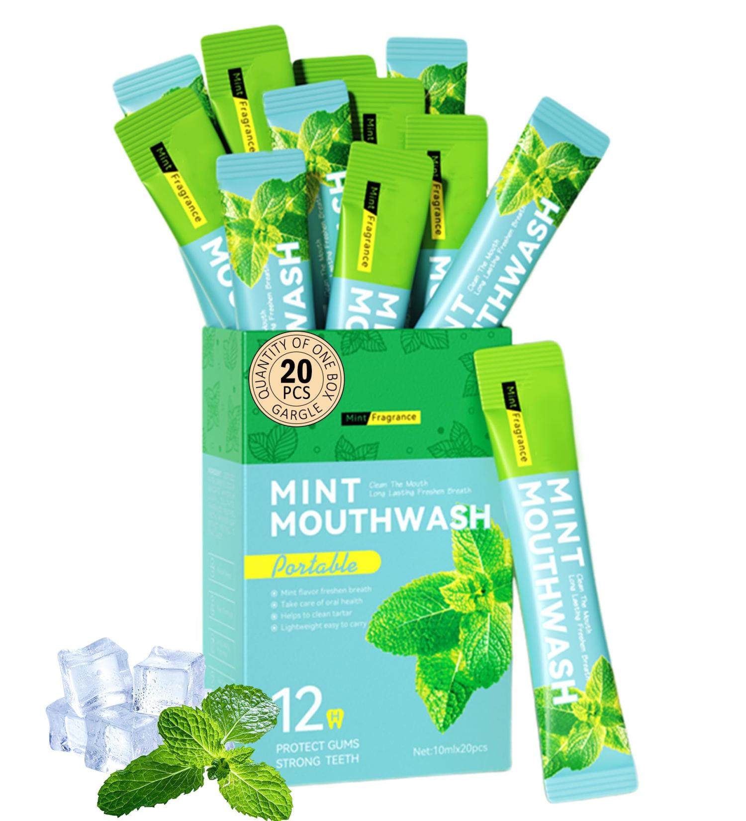 Mini Mouthwash Travel Size Portable Set-20 Packs Individual Small Mint Mouthwash Travel Clean Mouth Wash Mouthwash for Fresh Breath & Clean Mouth Christmas Care Gift Kit for Women Men - Buy Online on GoSupps.com