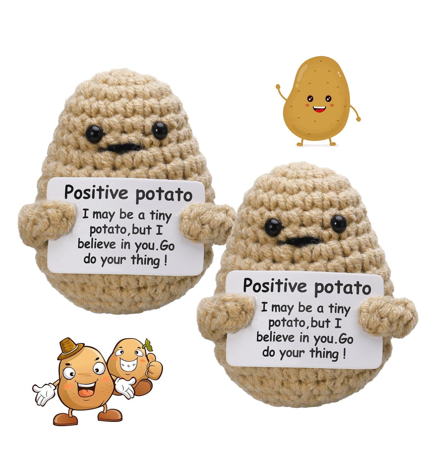 Umorismo 2 Positive Potato Poster & Pocket Hug - Unique Gifts for Friends & Women - Buy Online on GoSupps.com